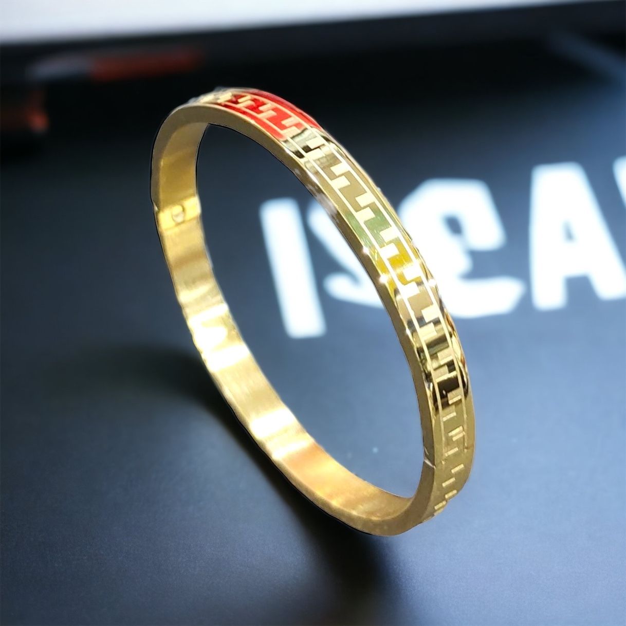 MYKI Delicate Love Unisex Bracelet (6 mm thickness, 2.4 inch diameter) (MKBRAD470G)