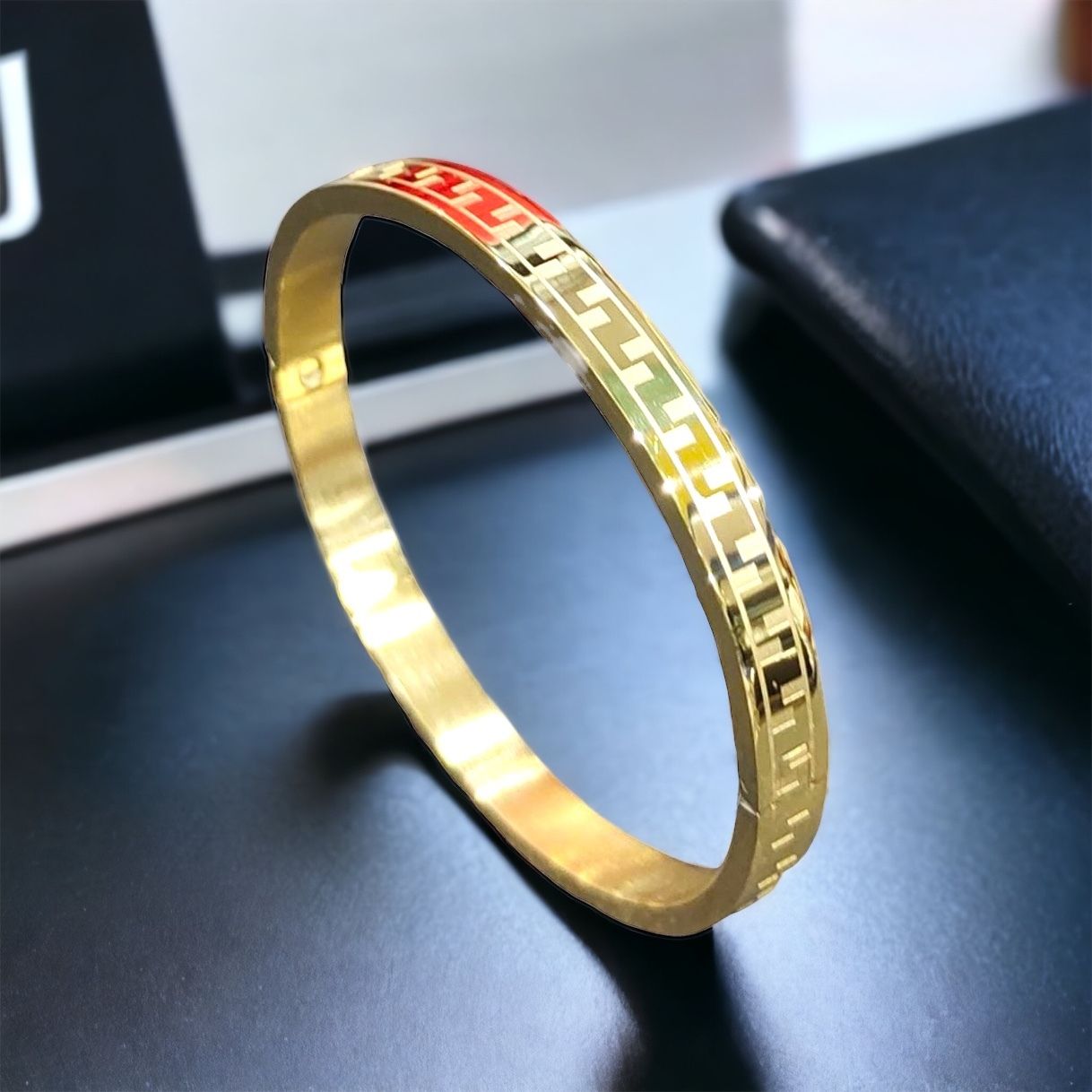 MYKI Delicate Love Unisex Bracelet (6 mm thickness, 2.4 inch diameter) (MKBRAD470G)