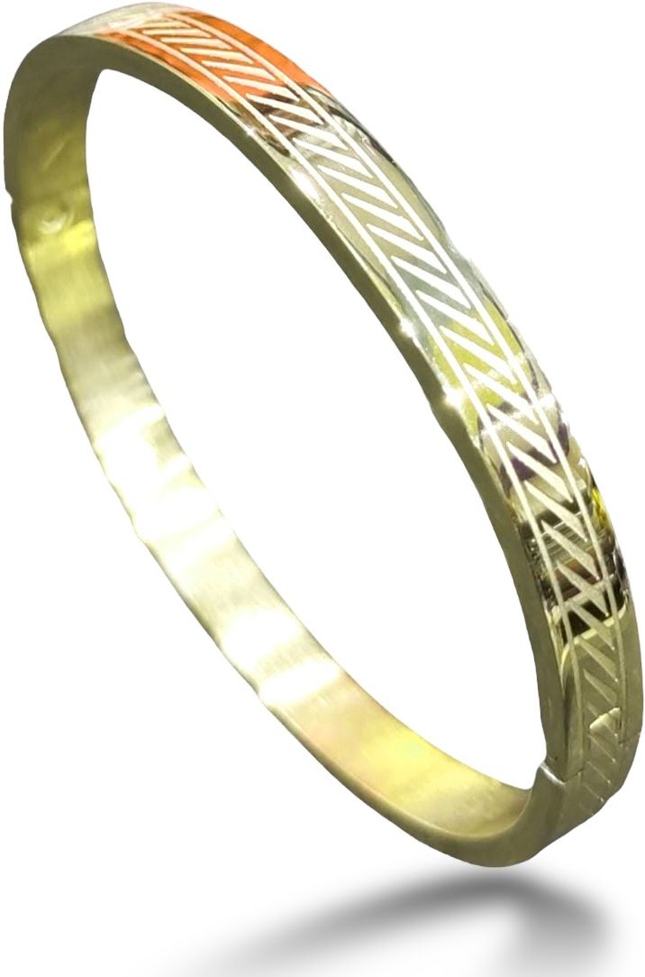 MYKI Elegant Love Unisex Bracelet (6 mm thickness, 2.4 inch diameter) (MKBRAD471G)