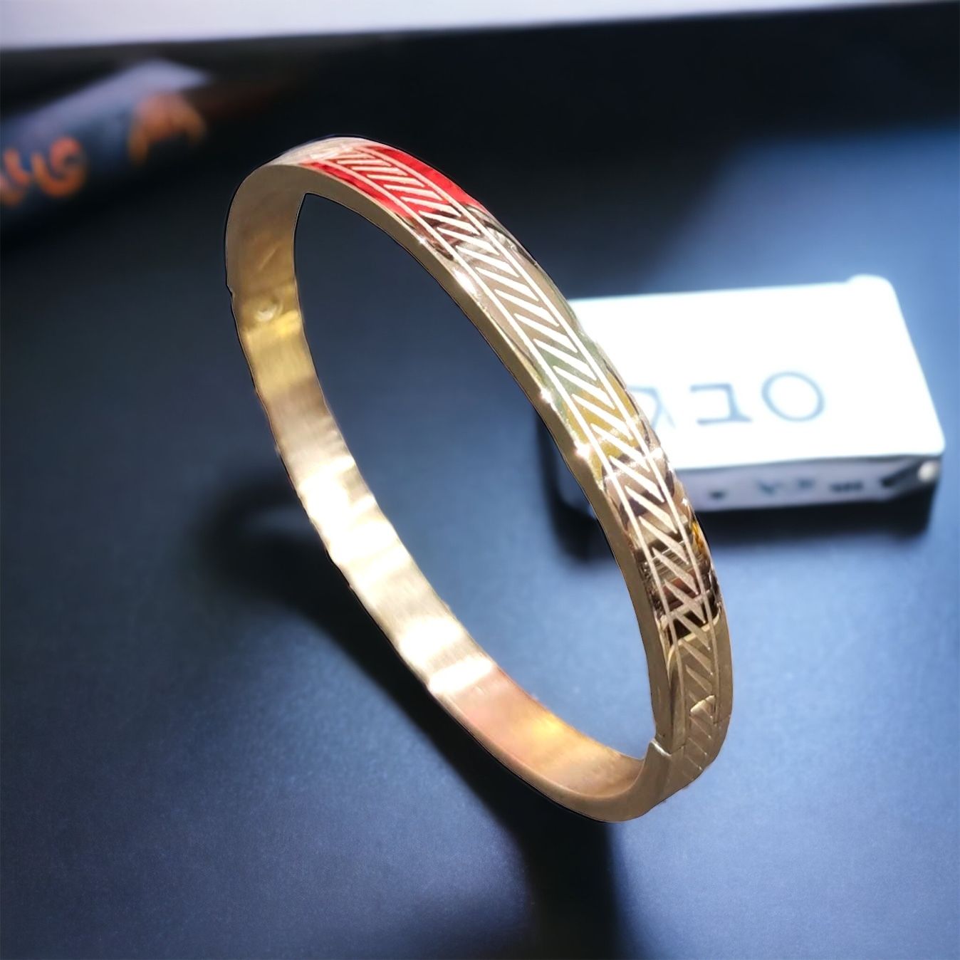 MYKI Elegant Love Unisex Bracelet (6 mm thickness, 2.4 inch diameter) (MKBRAD471RG)