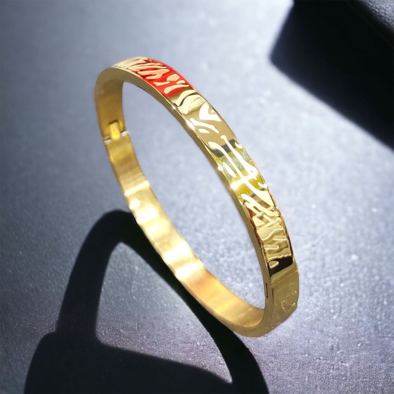 MYKI Fine Love Unisex Bracelet (6 mm thickness, 2.4 inch diameter) (MKBRAD472G)