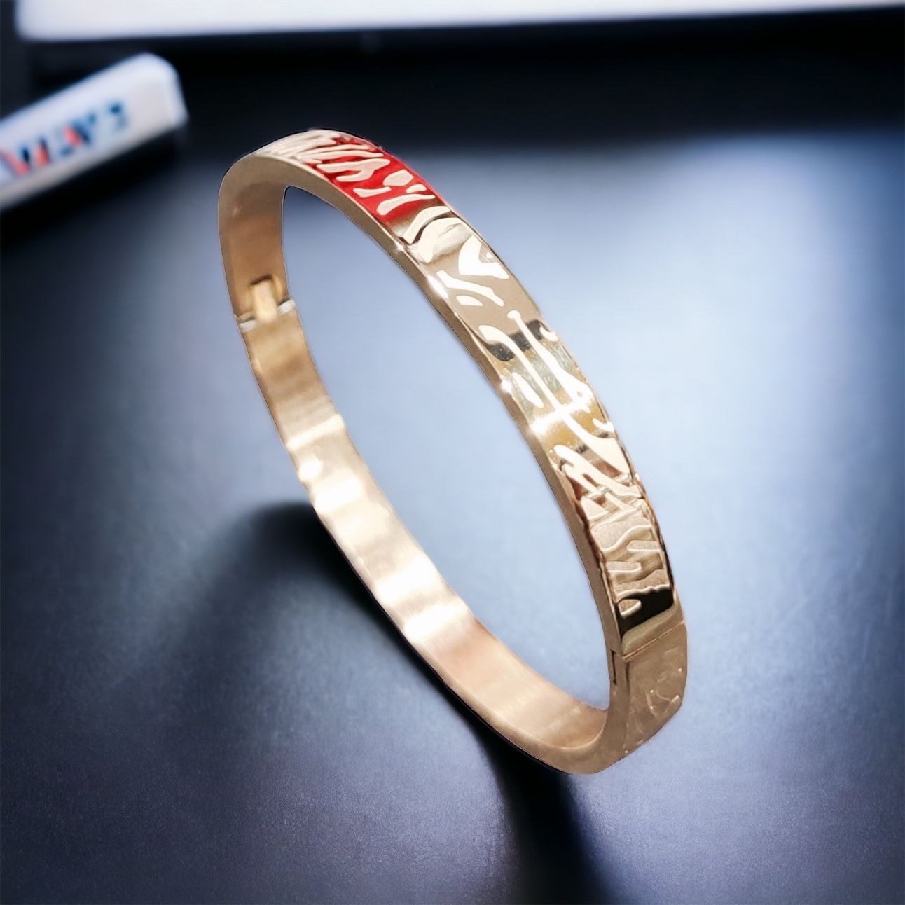 MYKI Fine Love Unisex Bracelet (6 mm thickness, 2.4 inch diameter) (MKBRAD472RG)