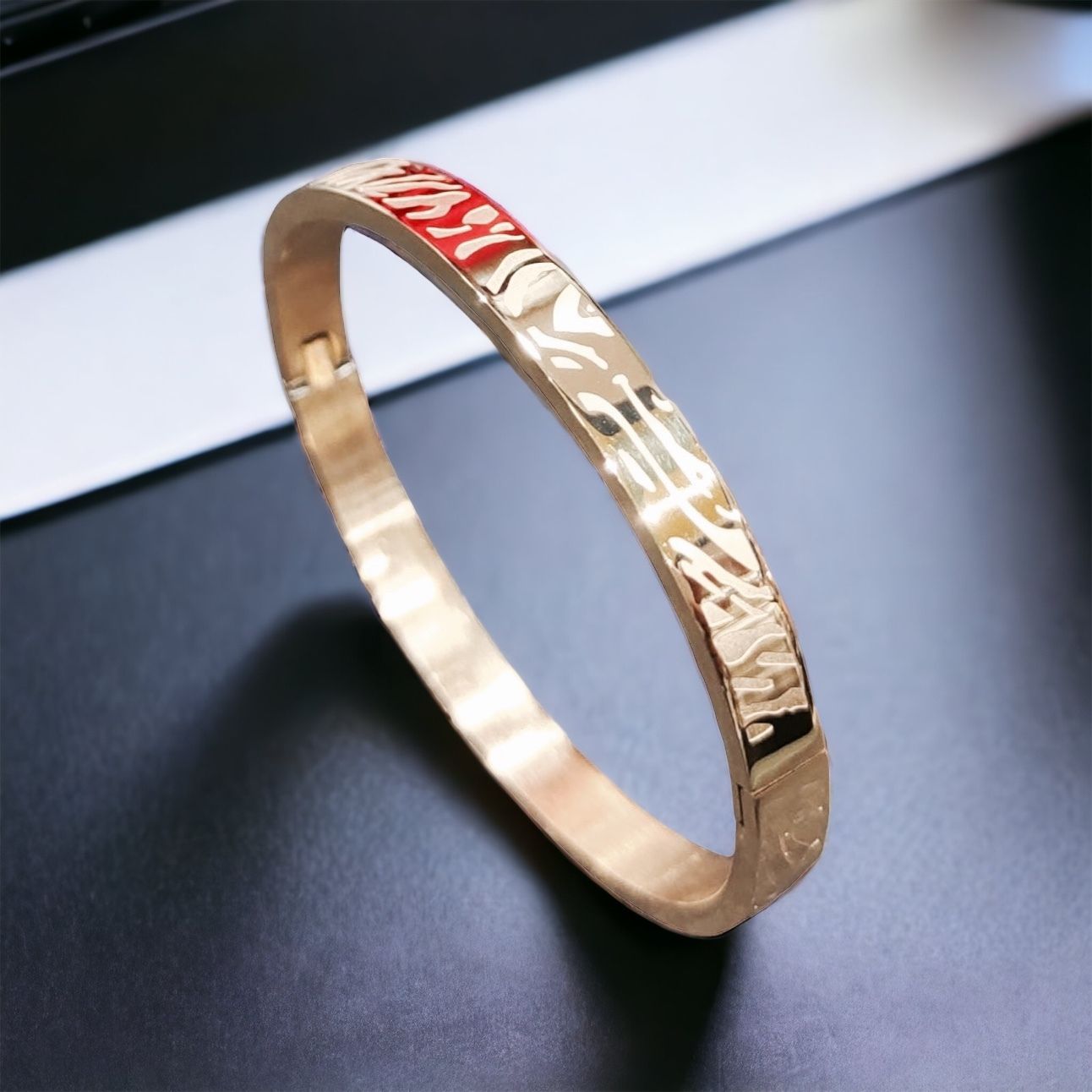 MYKI Fine Love Unisex Bracelet (6 mm thickness, 2.4 inch diameter) (MKBRAD472RG)