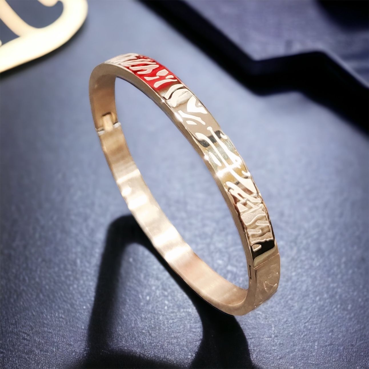 MYKI Fine Love Unisex Bracelet (6 mm thickness, 2.4 inch diameter) (MKBRAD472RG)