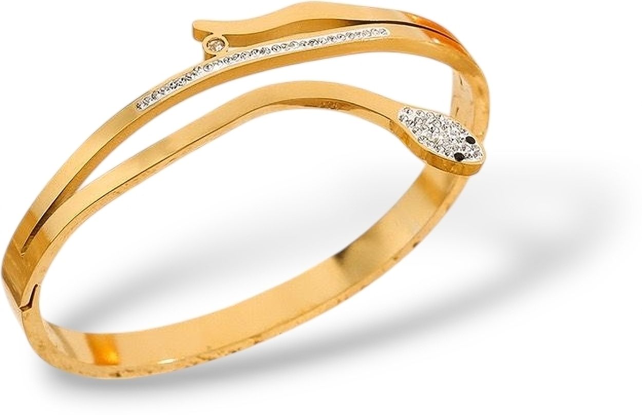 MYKI Snake Shape Kada Bracelet (MKBRAD625-CSS)