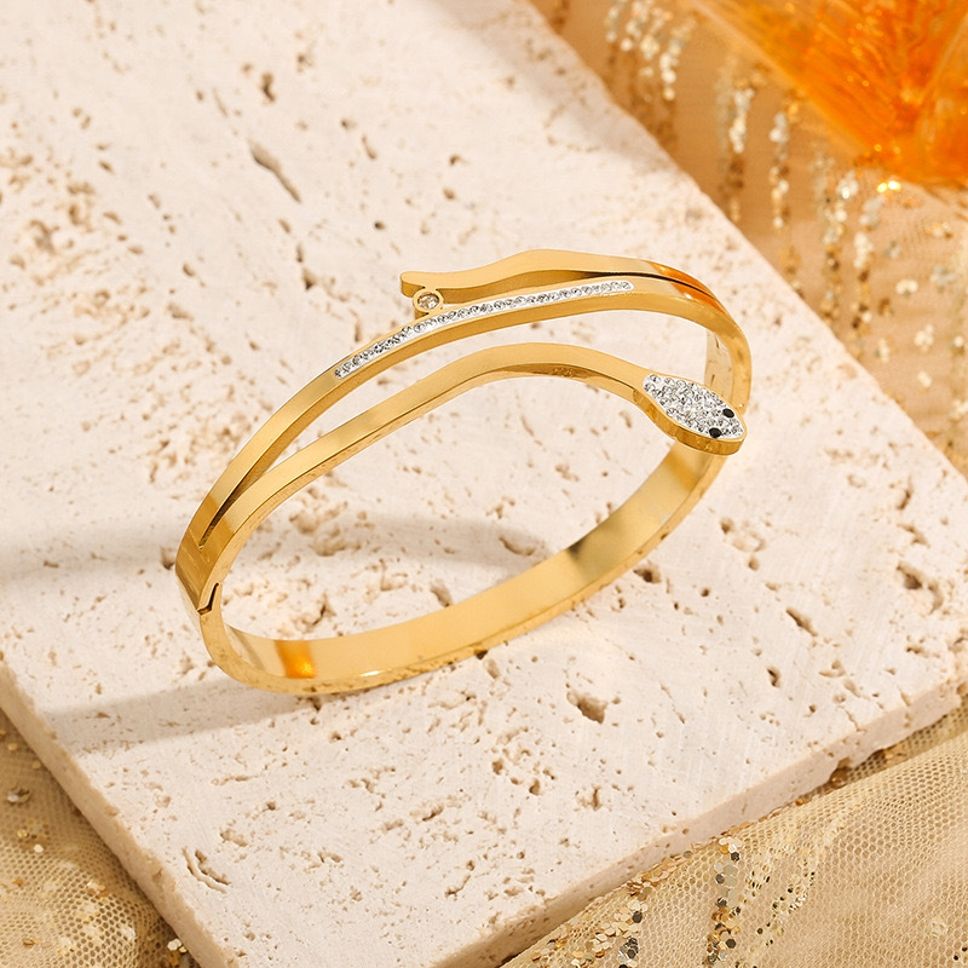 MYKI Snake Shape Kada Bracelet (MKBRAD625-CSS)