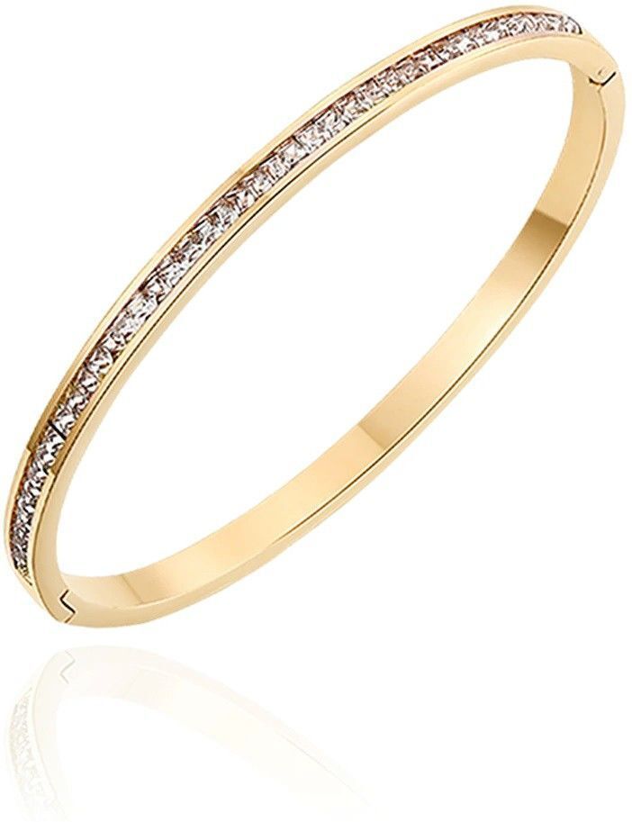 MYKI Amazing Diamond Rosegold plated Kada Bracelet (MKBRAD328G)