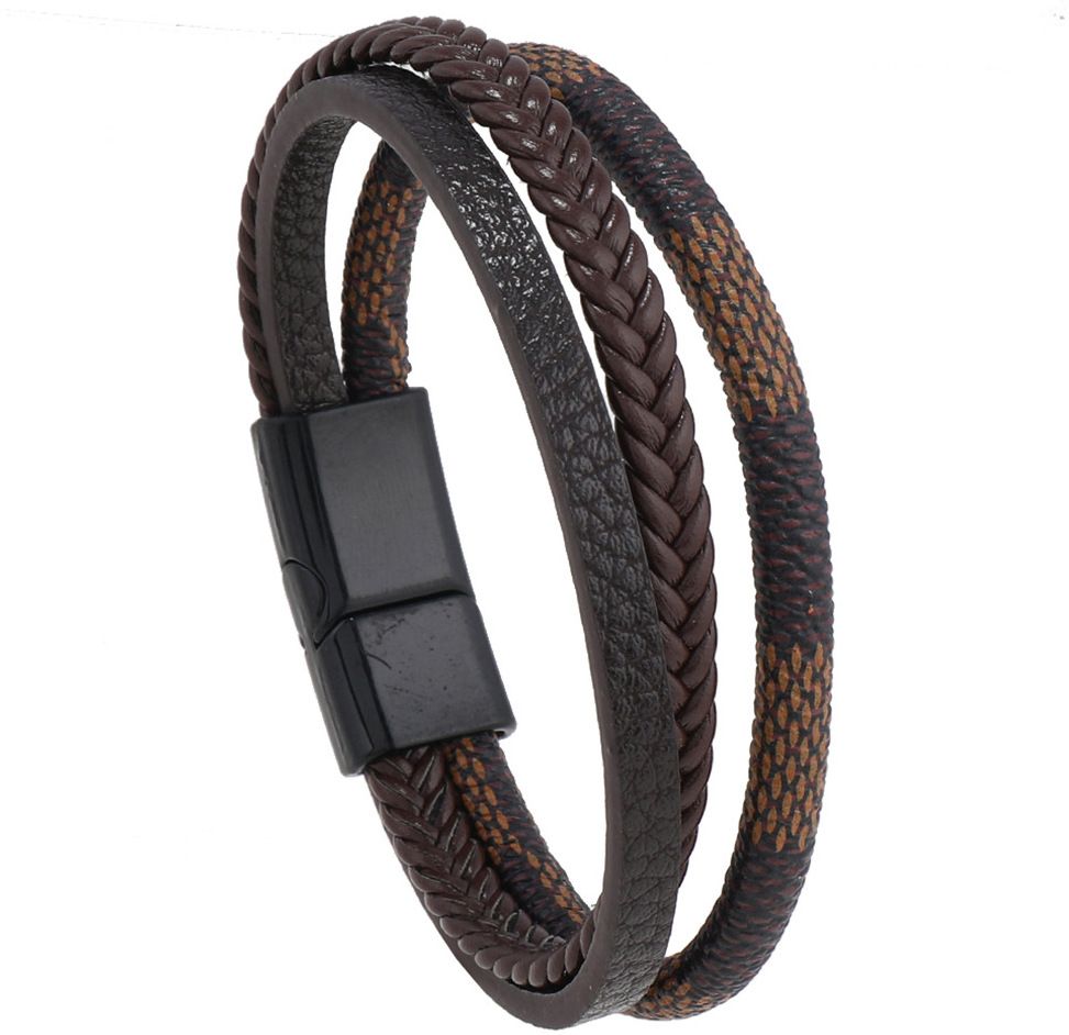 MYKI Trendy Leather Bracelet (MKMBR145BROWN)