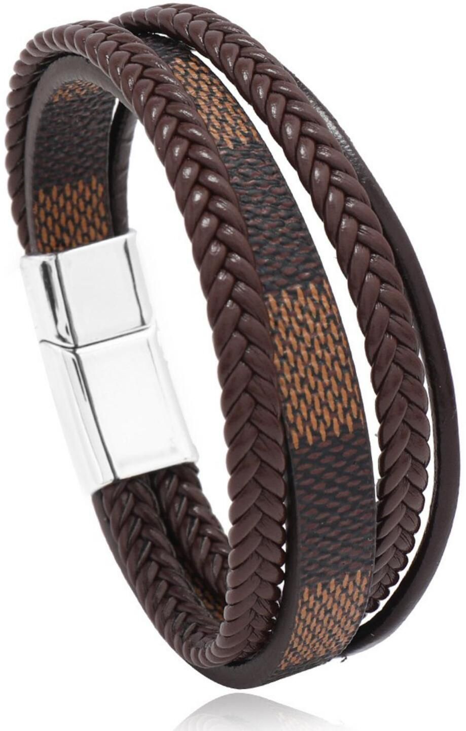 MYKI Delicate Multi Strand Brown Leather Bracelet For Women & Girls (MKMBR165BROWN)