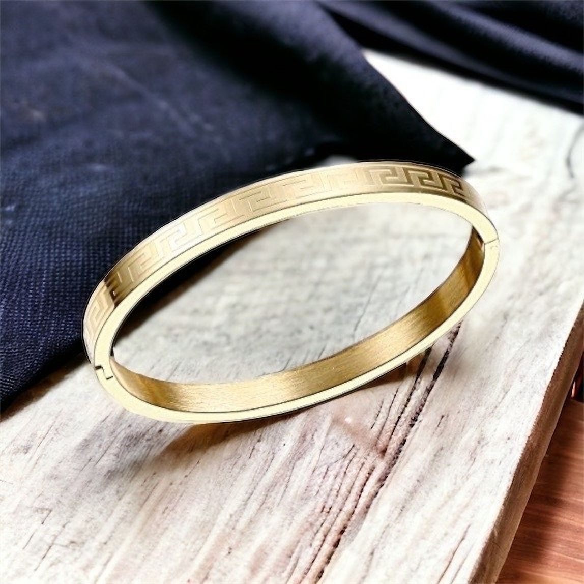 MYKI Greek Key Bracelet For Mens (MKBRAD393)