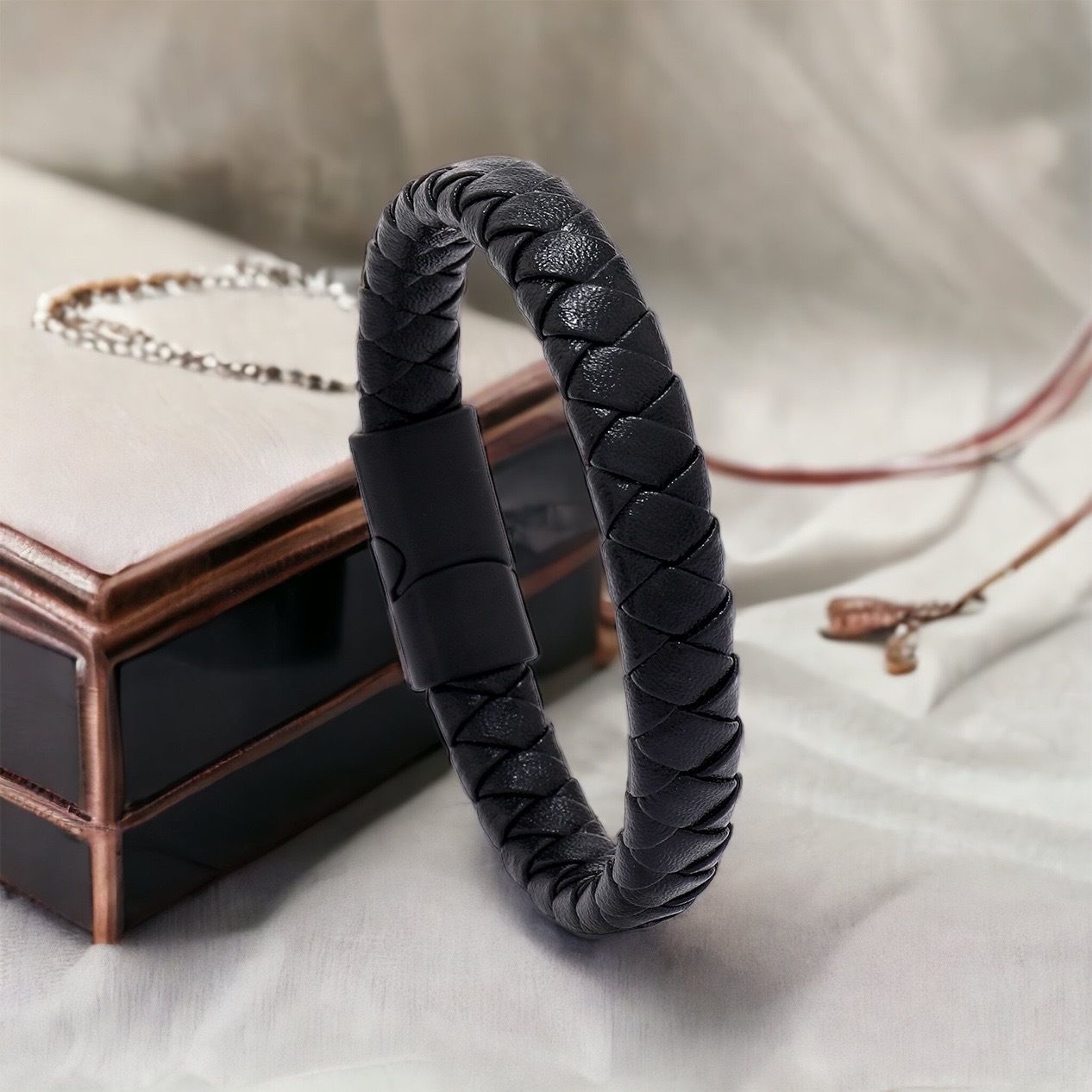 MYKI Classy Leather Bracelet (MKMBR146)