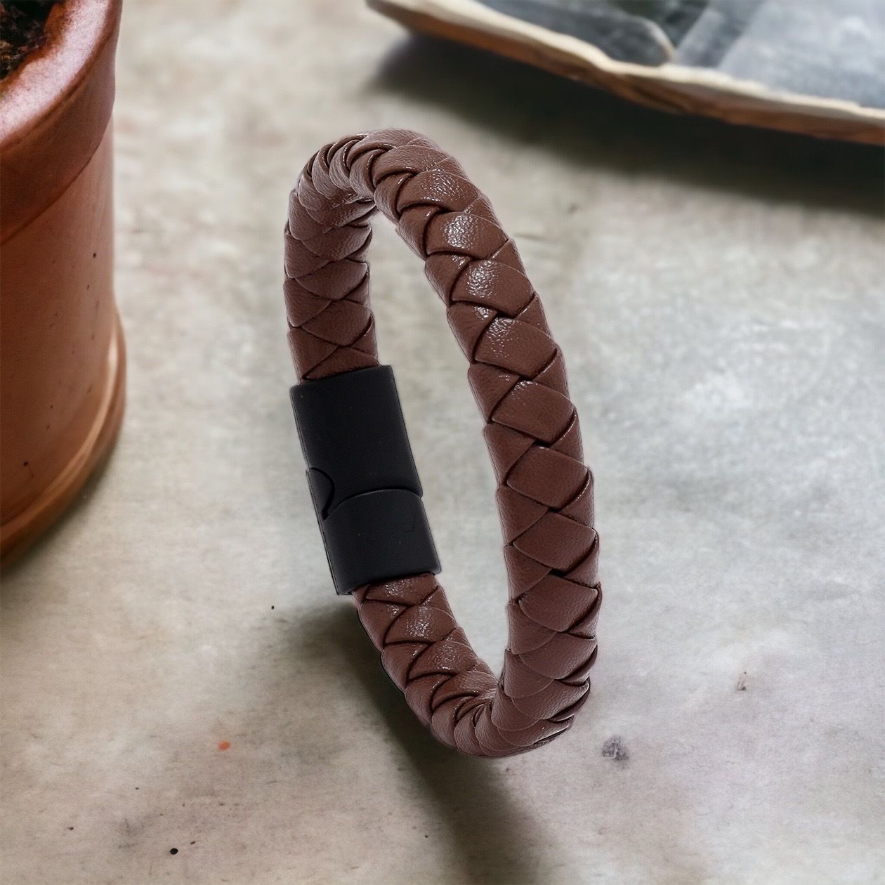 MYKI Classy Leather Bracelet (MKMBR146)