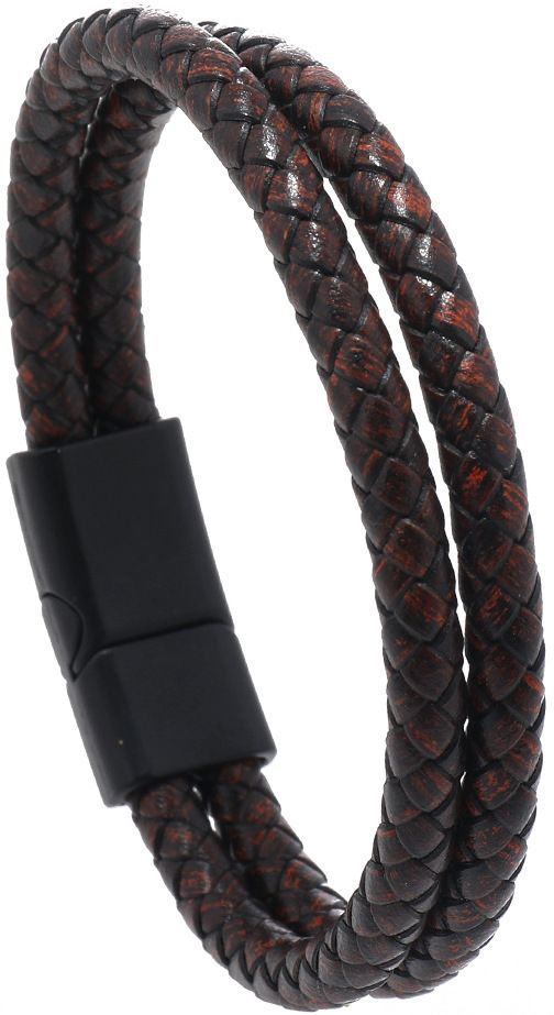 MYKI Stylish Layered Leather Bracelet (MKMBR147)