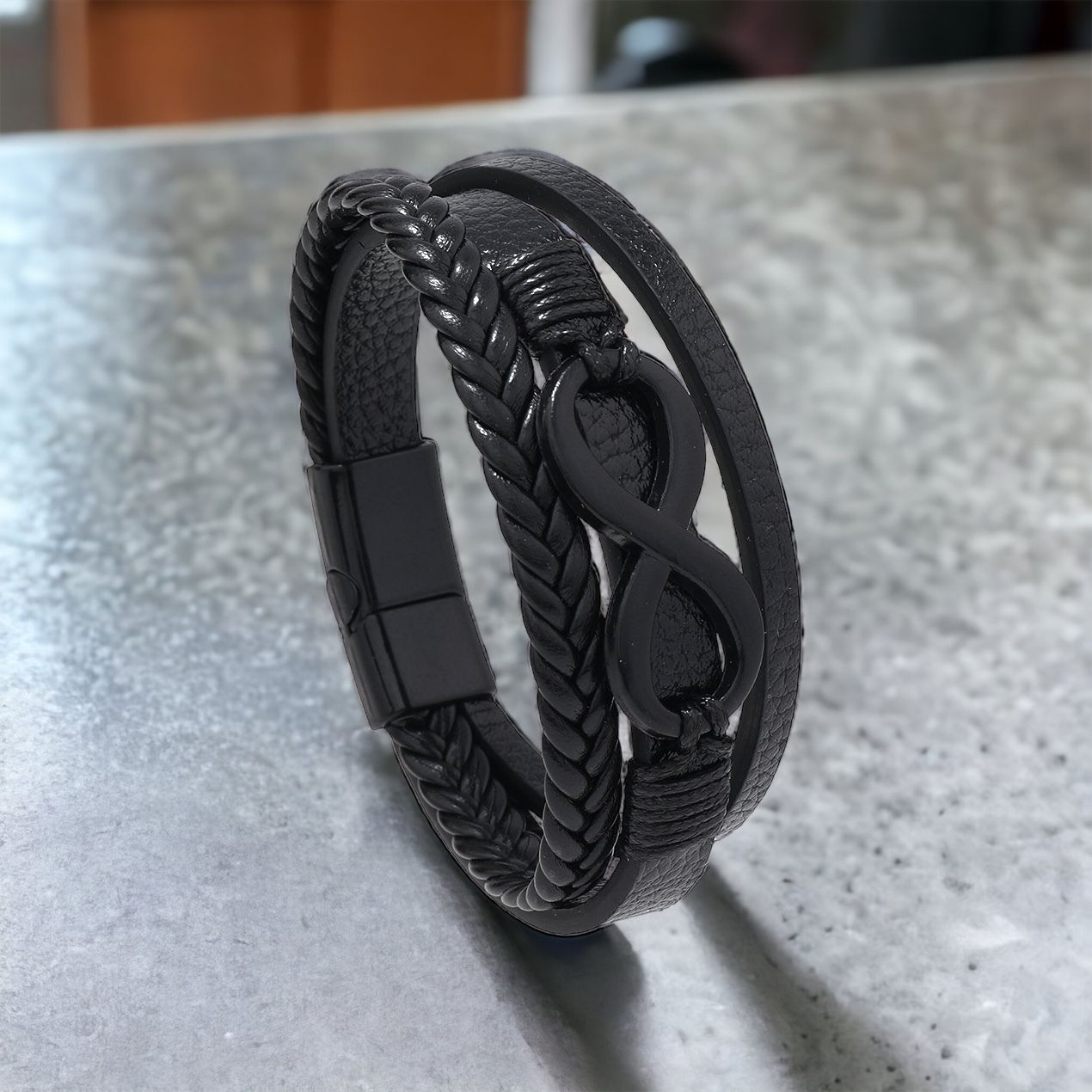 MYKI Elegant Multi Layered Leather Bracelet (MKMBR154)