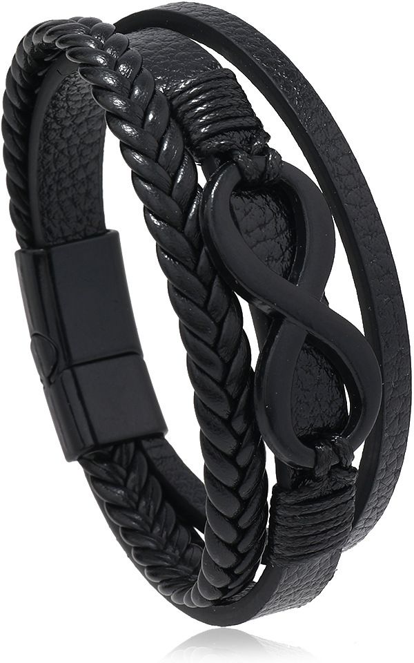 MYKI Elegant Multi Layered Leather Bracelet (MKMBR154)