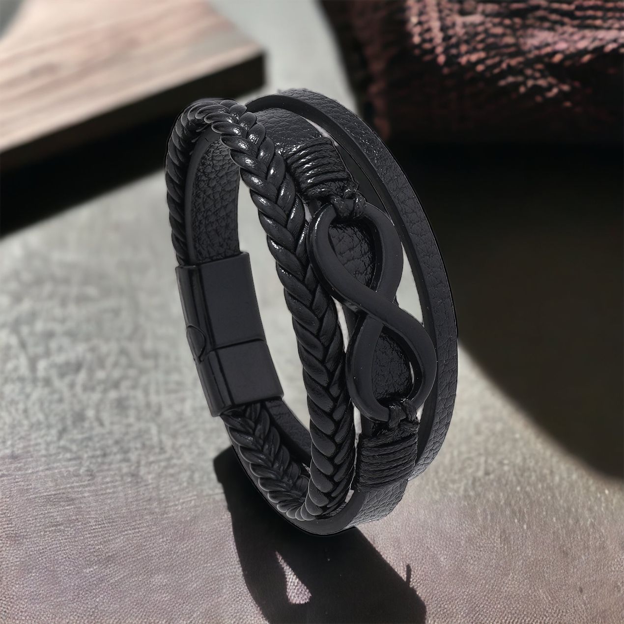 MYKI Elegant Multi Layered Leather Bracelet (MKMBR154)