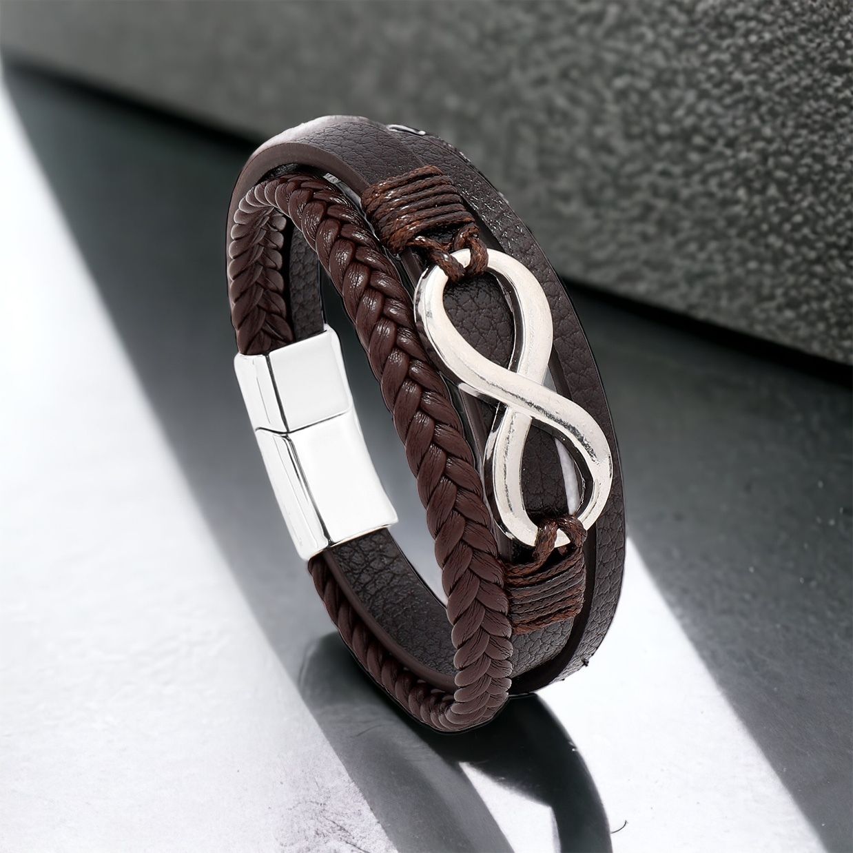 MYKI Elegant Multi Layered Leather Bracelet (MKMBR154)