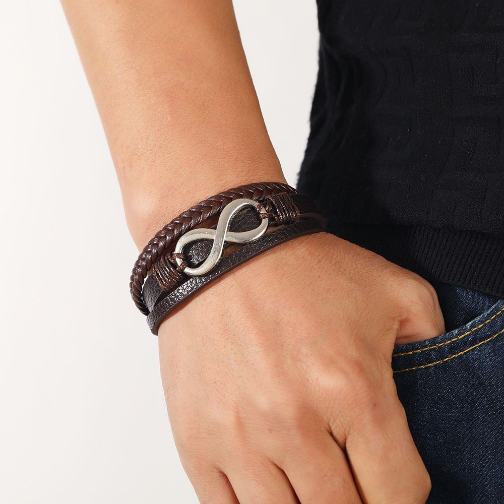 MYKI Elegant Multi Layered Leather Bracelet (MKMBR154)