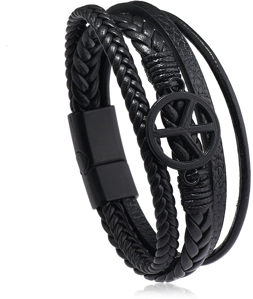 MYKI Stunning Multi Layered Leather Bracelet (MKMBR155)