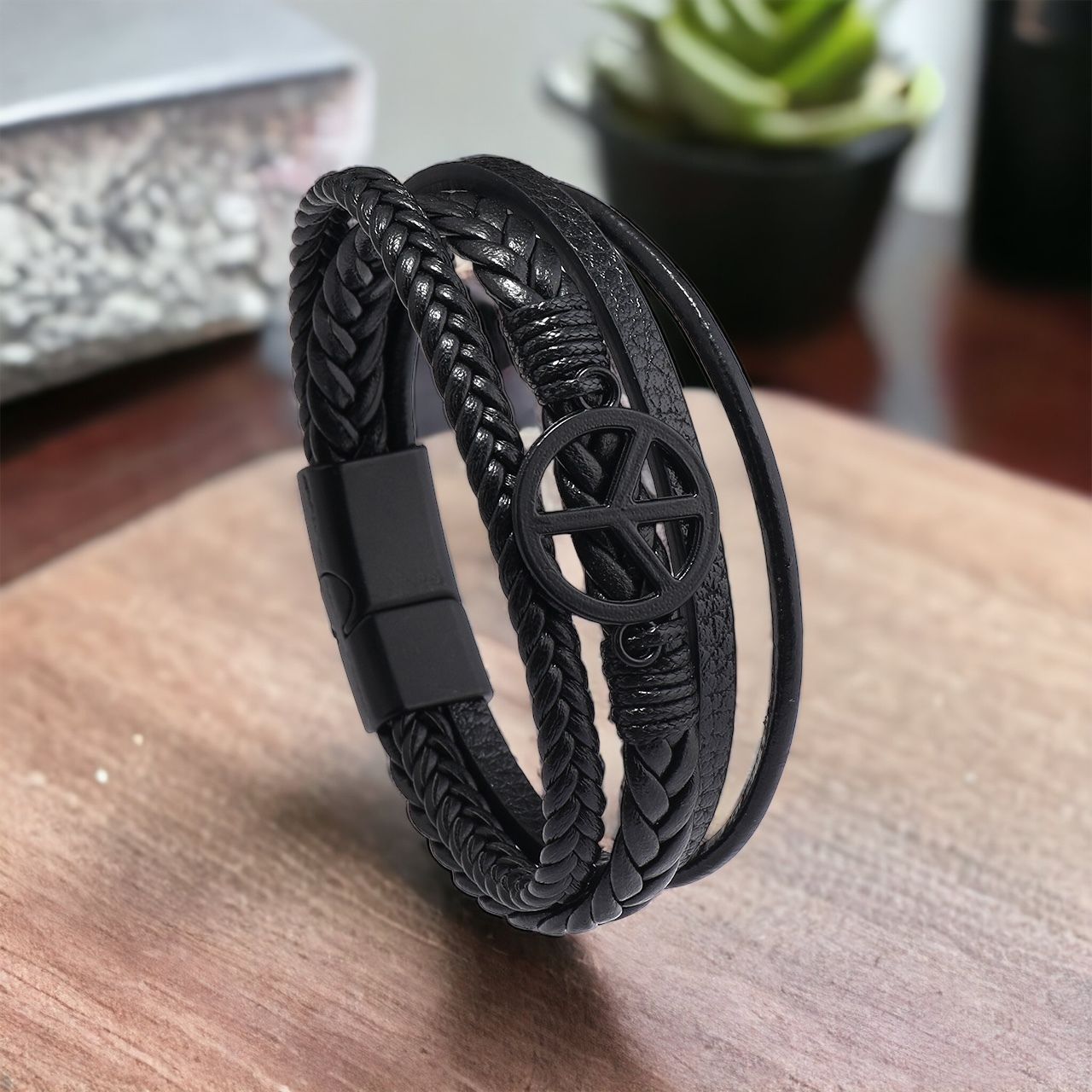 MYKI Stunning Multi Layered Leather Bracelet (MKMBR155)