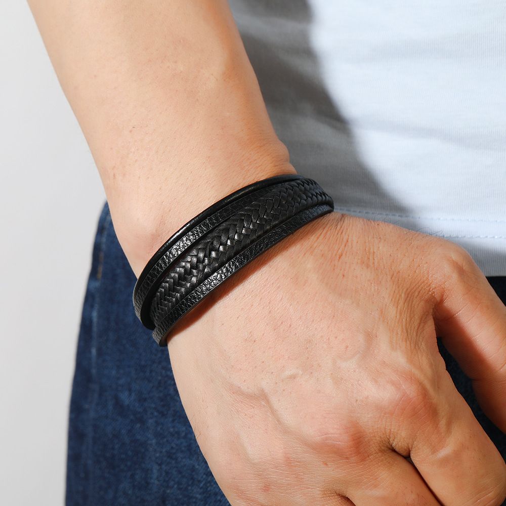MYKI Delicate Multi Strand Leather Bracelet (MKMBR160)