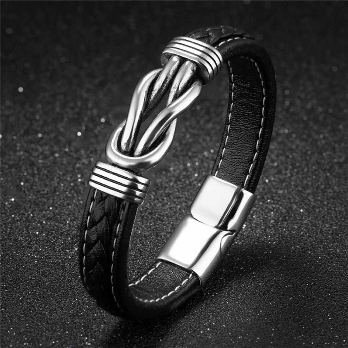 MYKI Sizzling Interloop Leather Bracelet For Men (MKMBR163)