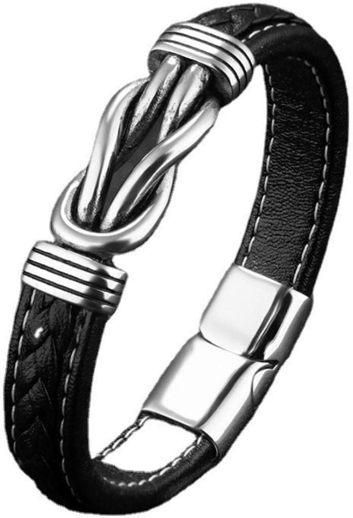 MYKI Sizzling Interloop Leather Bracelet For Men (MKMBR163)