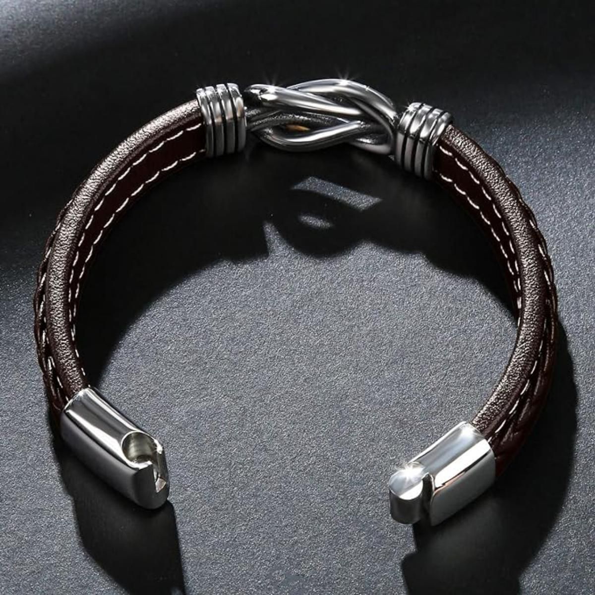 MYKI Sizzling Interloop Leather Bracelet For Men (MKMBR163)