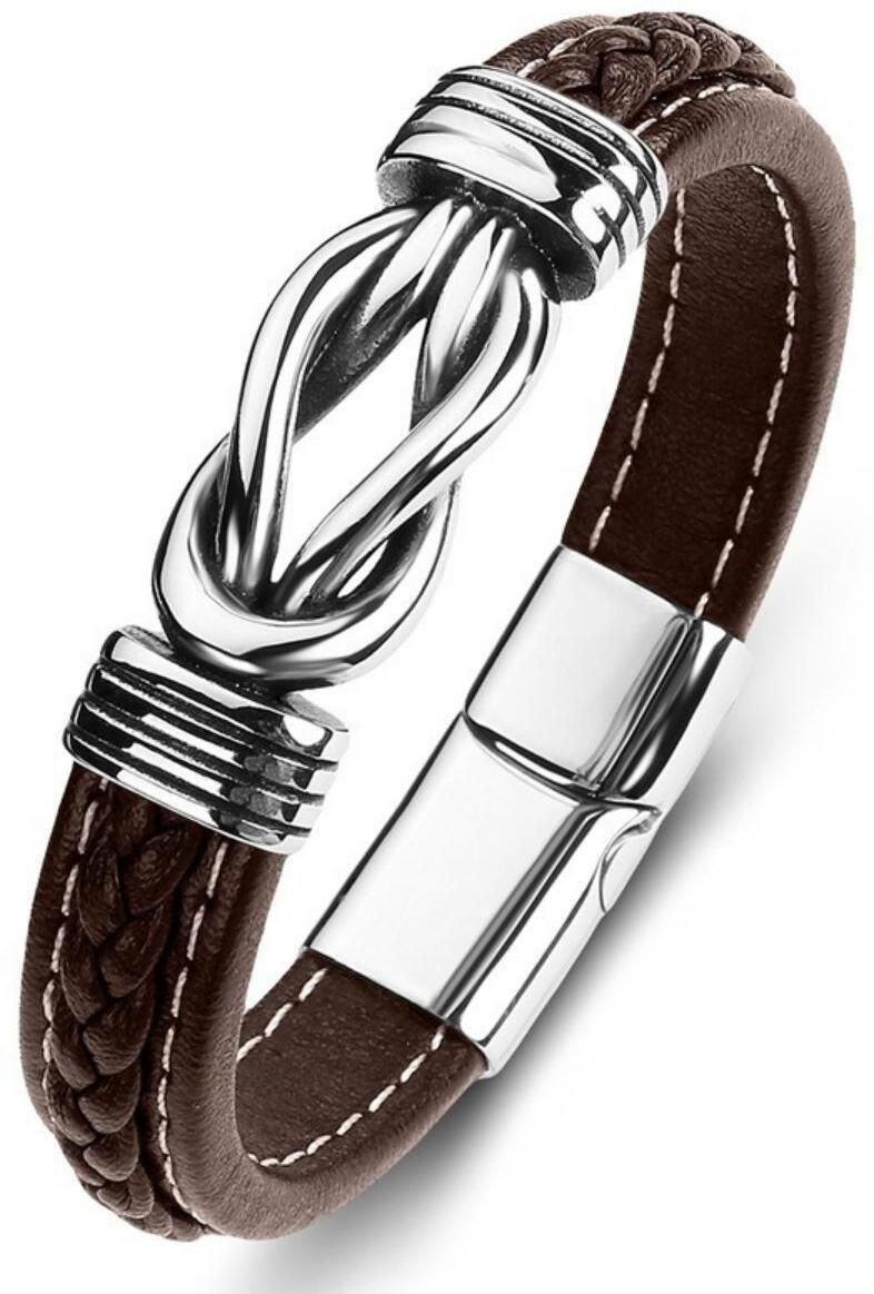 MYKI Sizzling Interloop Leather Bracelet For Men (MKMBR163)