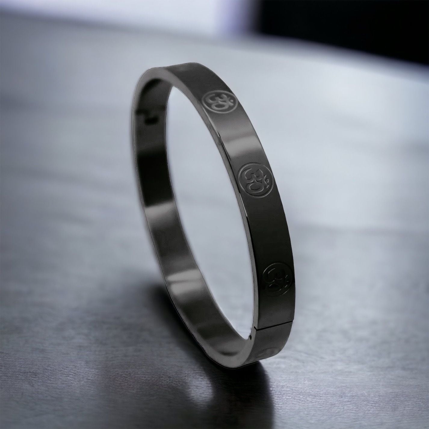 MYKI Delightful OM Kada For Women & Men (MKBRAD445)