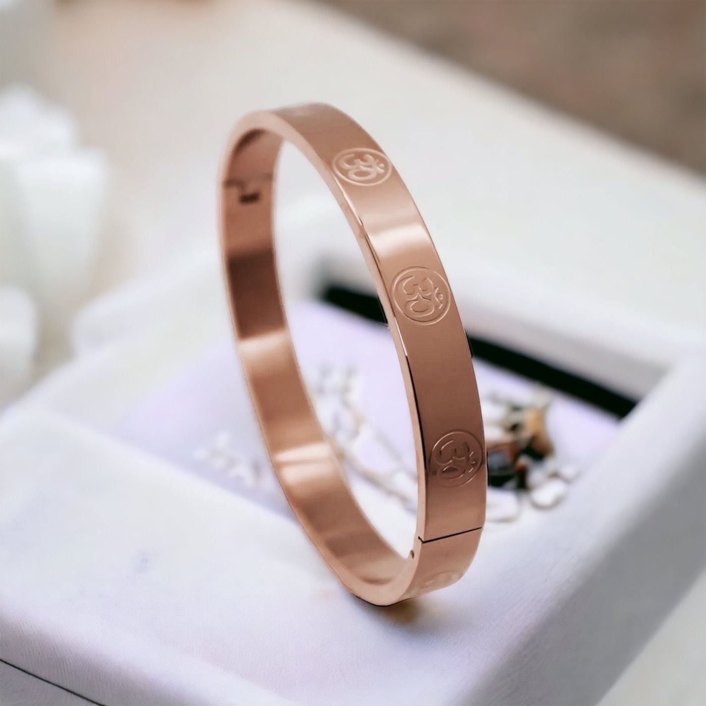 MYKI Delightful OM Kada For Women & Men (MKBRAD445)
