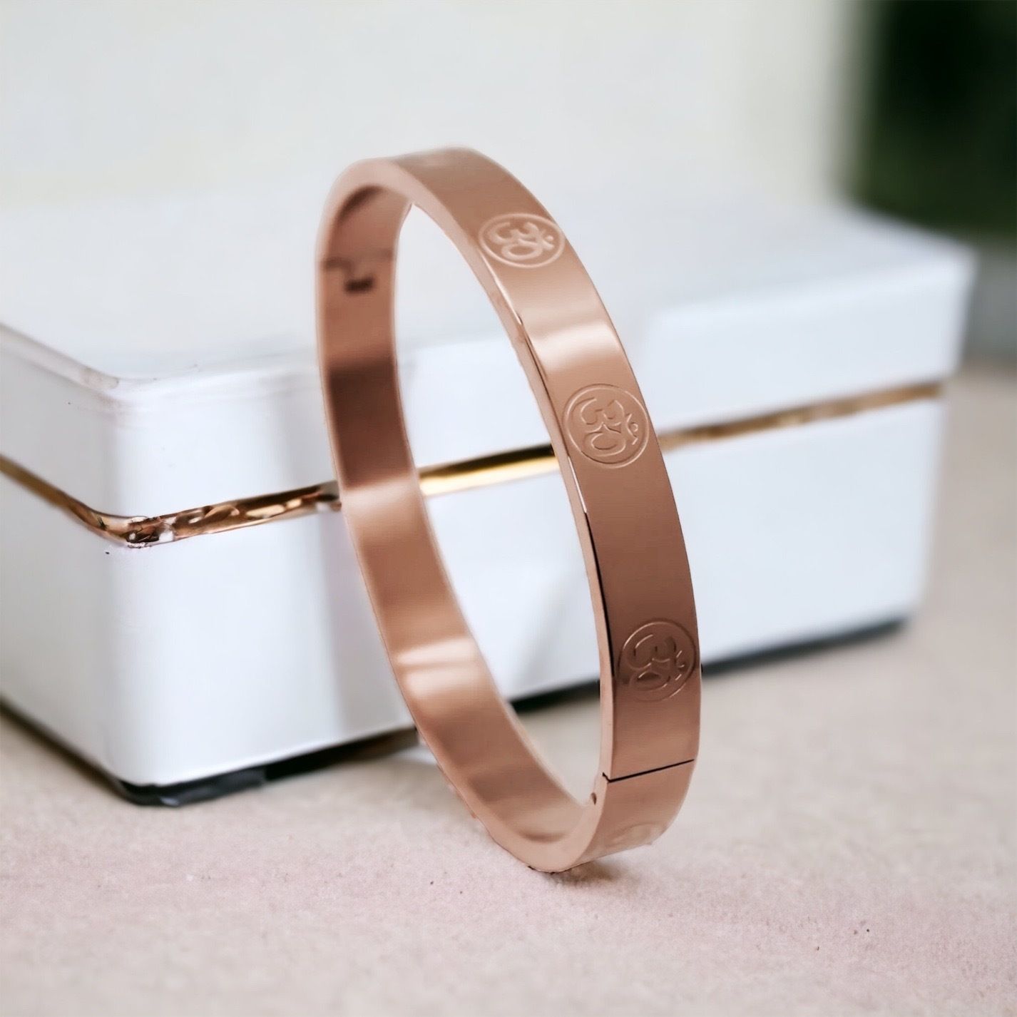 MYKI Delightful OM Kada For Women & Men (MKBRAD445)