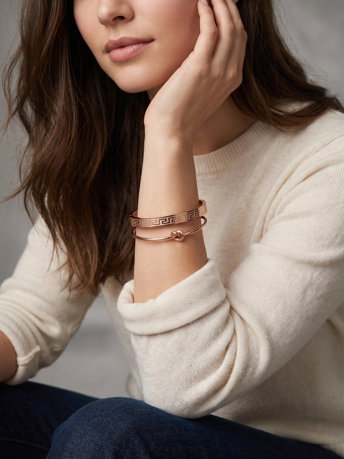 MYKI Kada & Knot Bracelet Stack (MKBRAD218)