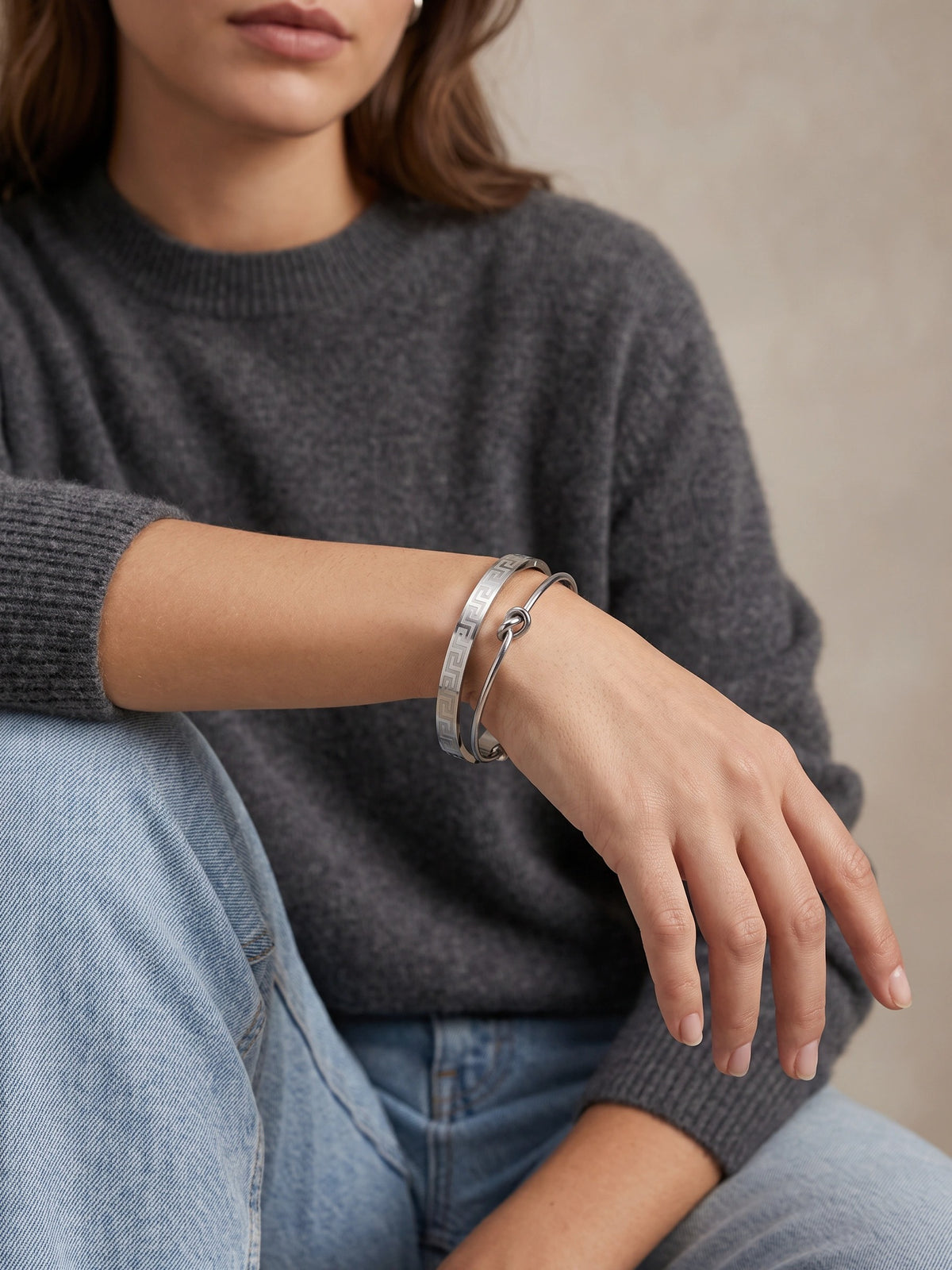 MYKI Kada & Knot Bracelet Stack (MKBRAD218)