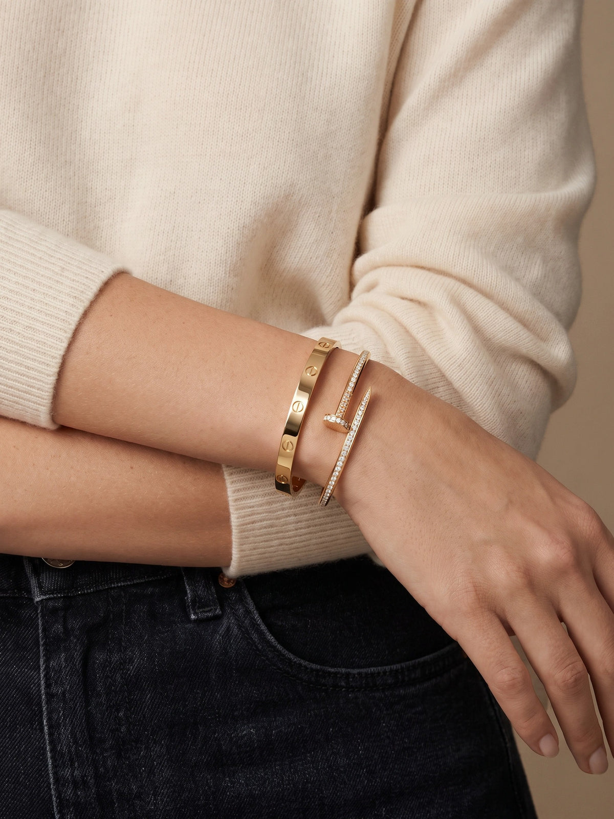 MYKI Nail and Kada Bracelet Stack (MKBRAD226)