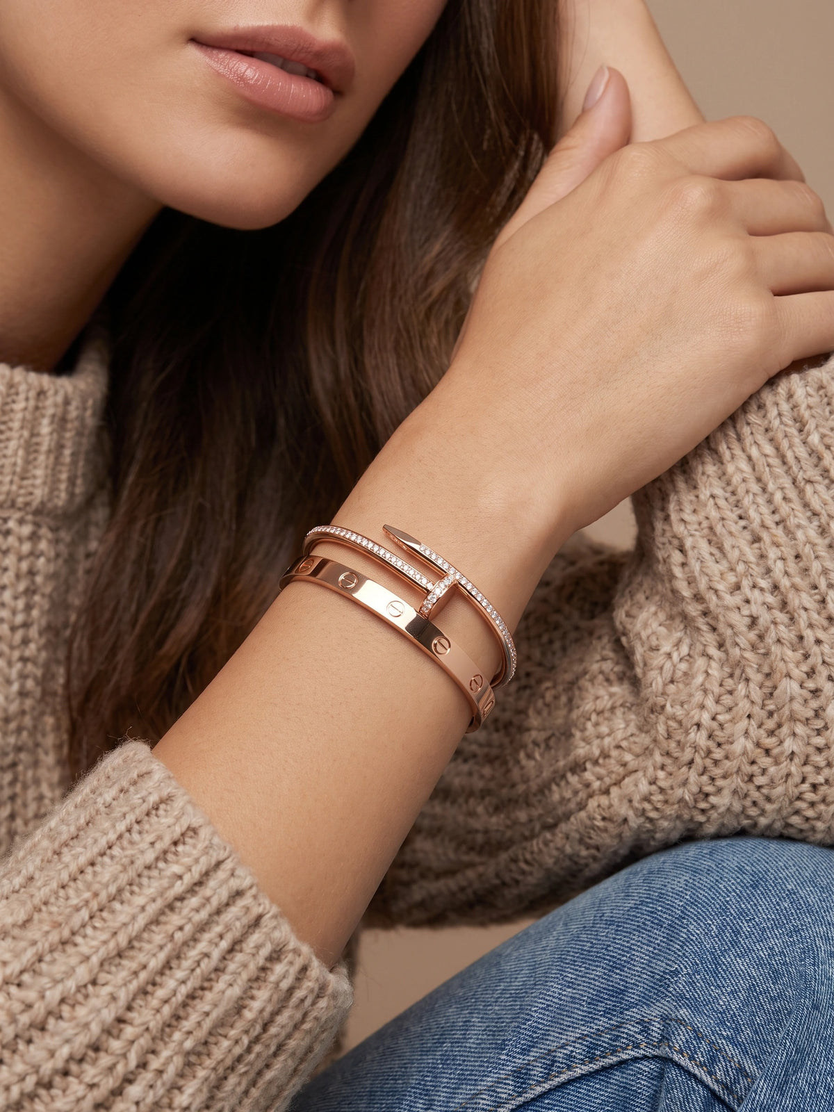 MYKI Nail and Kada Bracelet Stack (MKBRAD226)