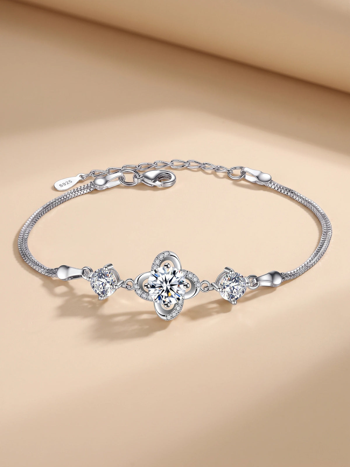 MYKI Religious Flower shape Cubic Zircon Bracelet (MKBRAD333S)