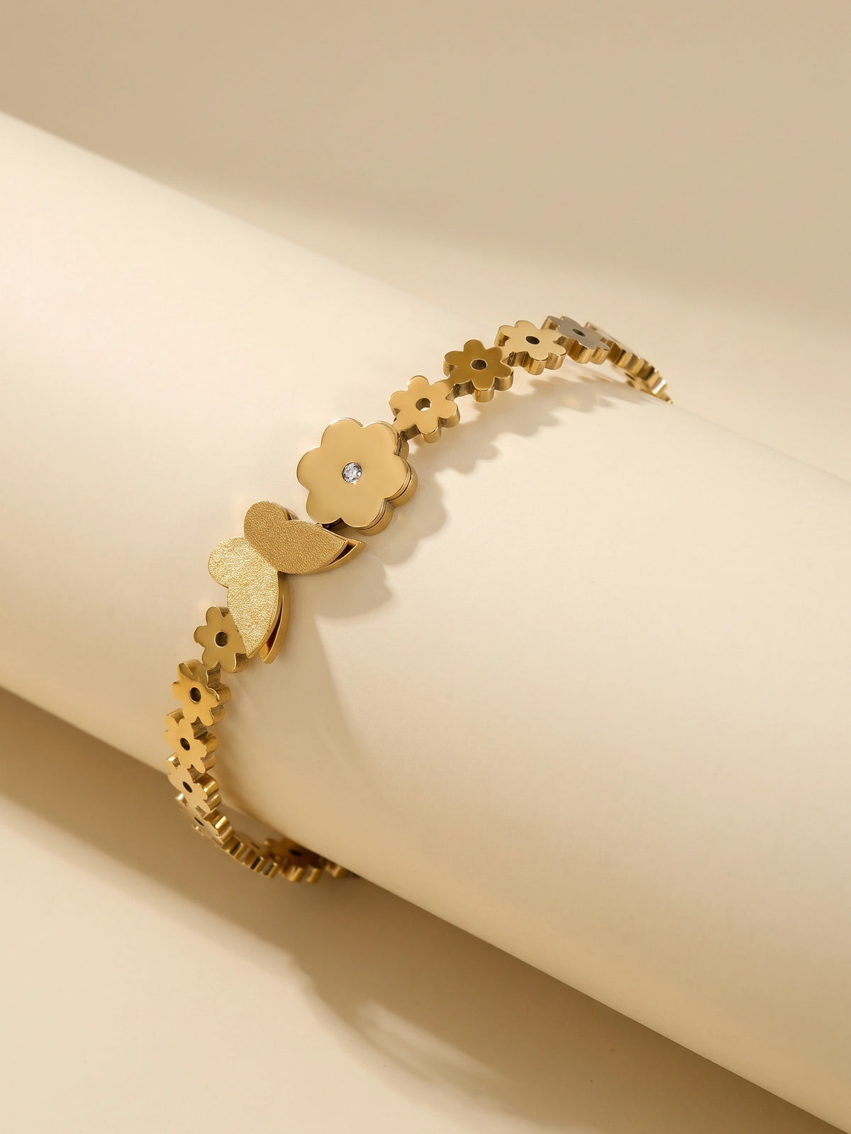 MYKI Religious Butterfly Flower Bracelet (MKBRAD337G)