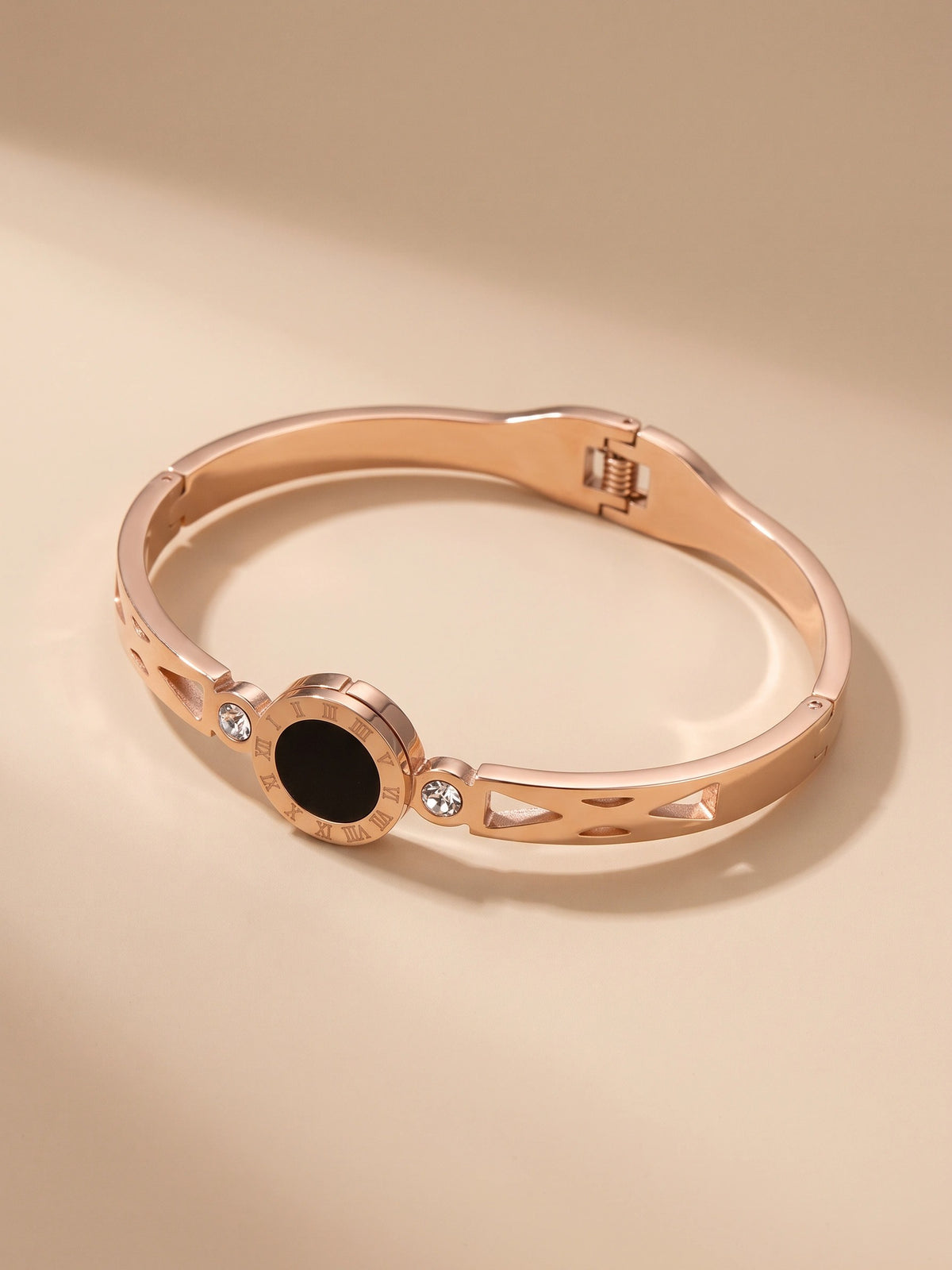 MYKI Stylish Roman Numbers Bracelet (MKBRAD364RG)