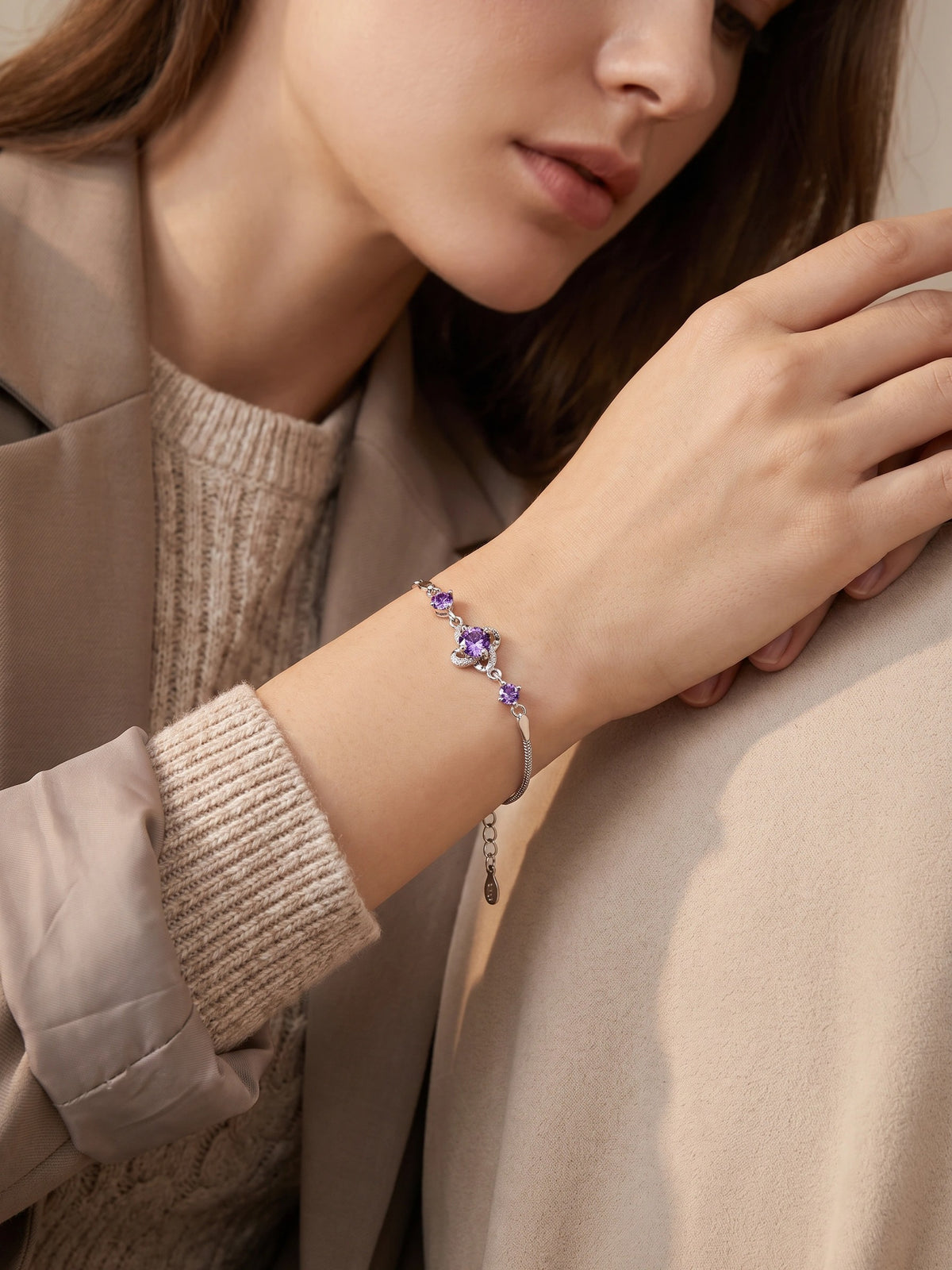 MYKI Religious Flower shape Cubic Zircon Bracelet (MKBRAD368P)