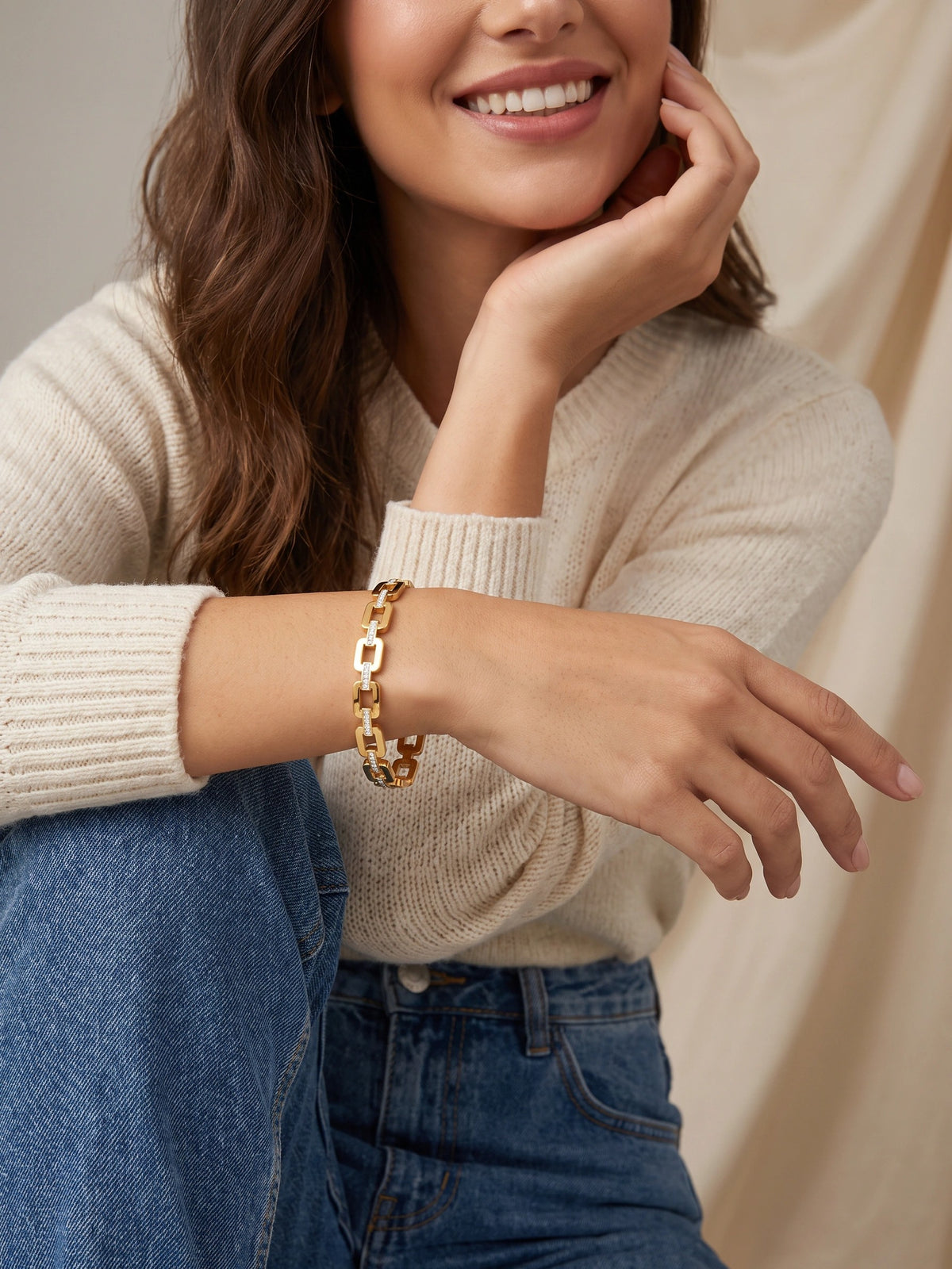 MYKI Diamond Kada Bracelet (MKBRAD411G)