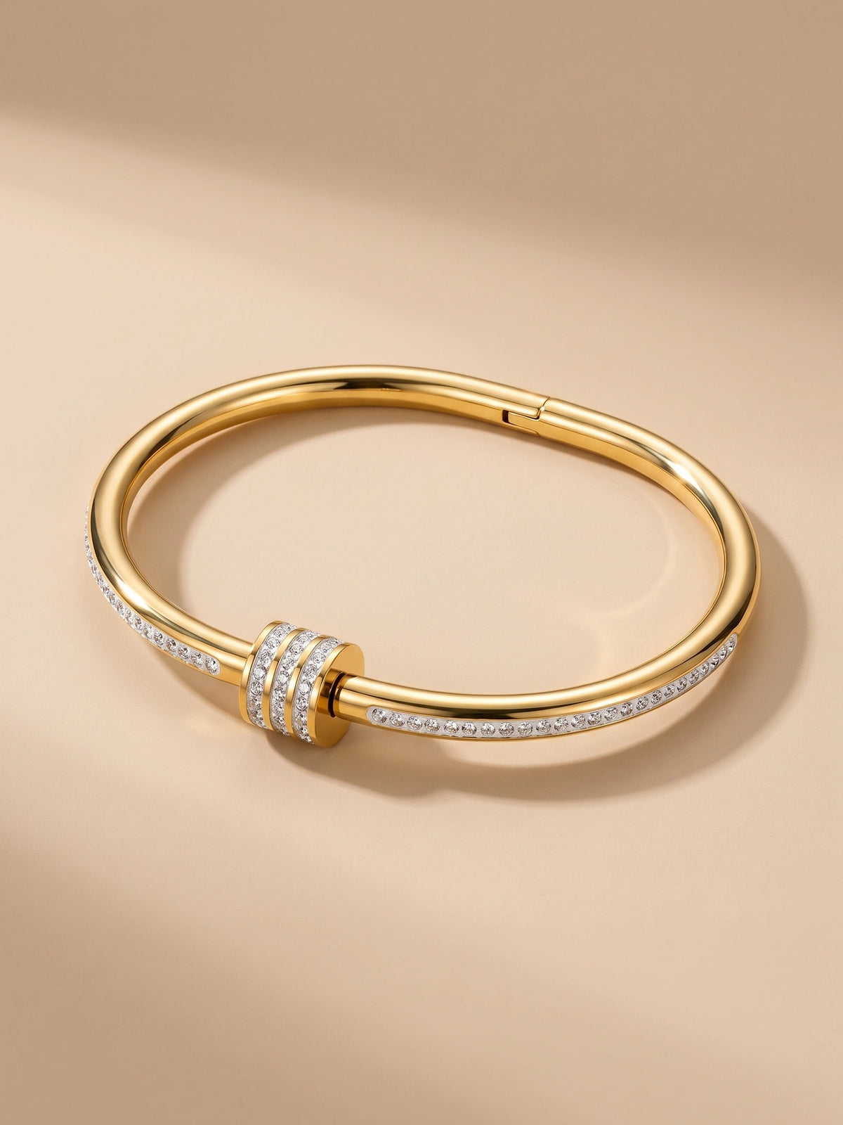 MYKI Glamorous Diamond Rose Gold plated Bracelet Kada (MKBRAD447G)