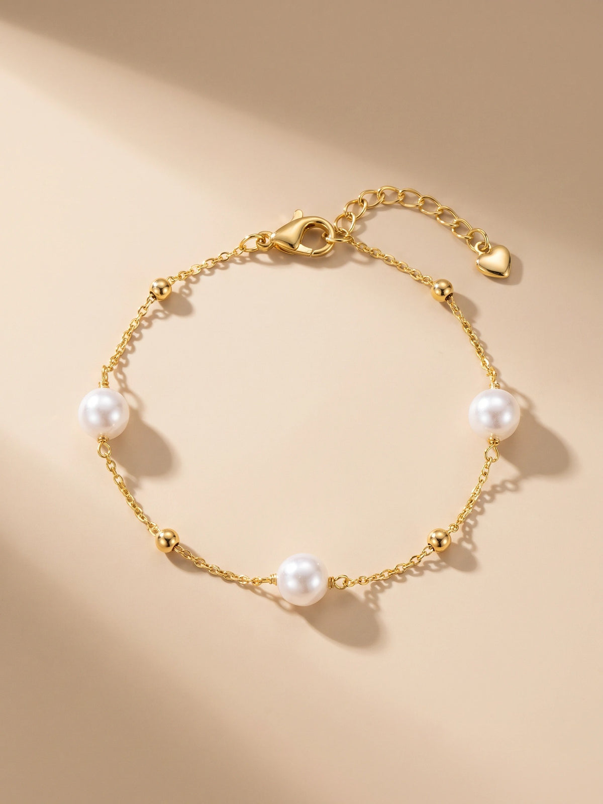 MYKI Pleasant Pearl Charm Bracelet (MKBRAD482G)
