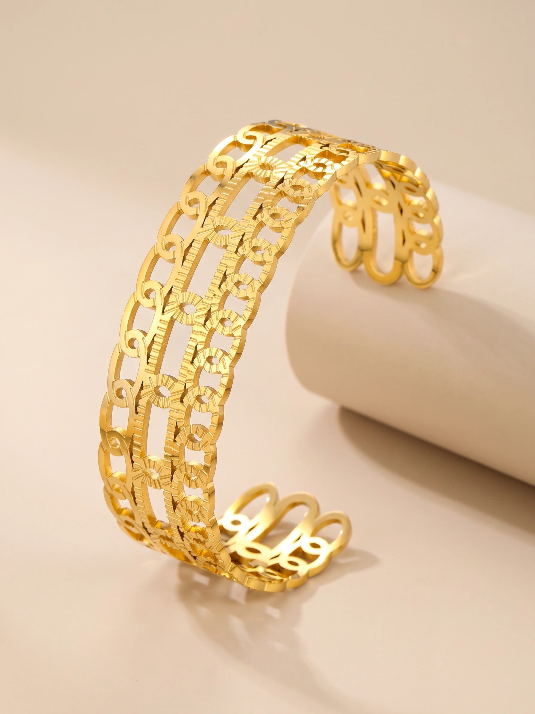 MYKI Delicate Intersect Design Kada Bracelet (MKBRAD489G)