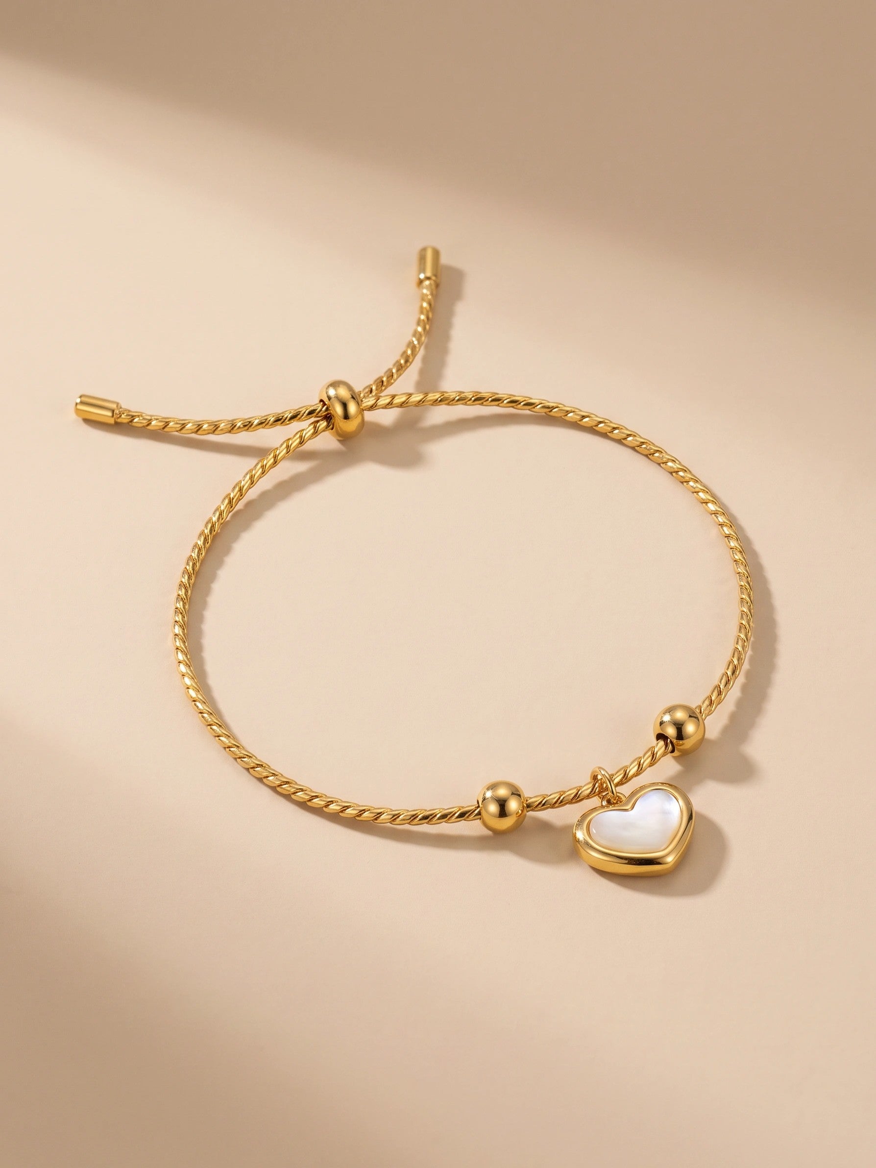 MYKI Cute Heart Gold Charm Bracelet  (MKBRAD513G)