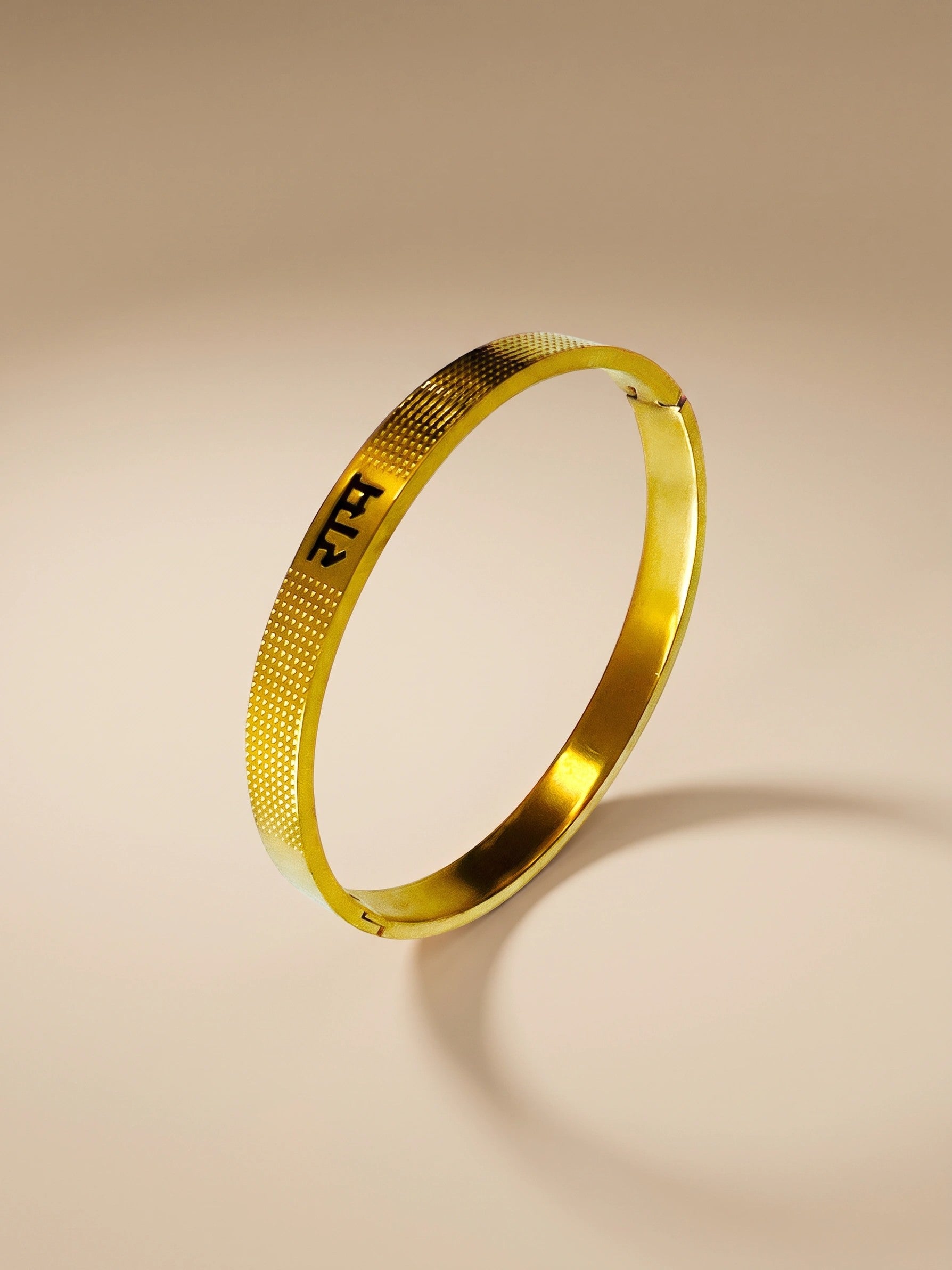 MYKI Stunning RAM Engraved Bangle Bracelet For Women & Mens (MKBRAD520G)