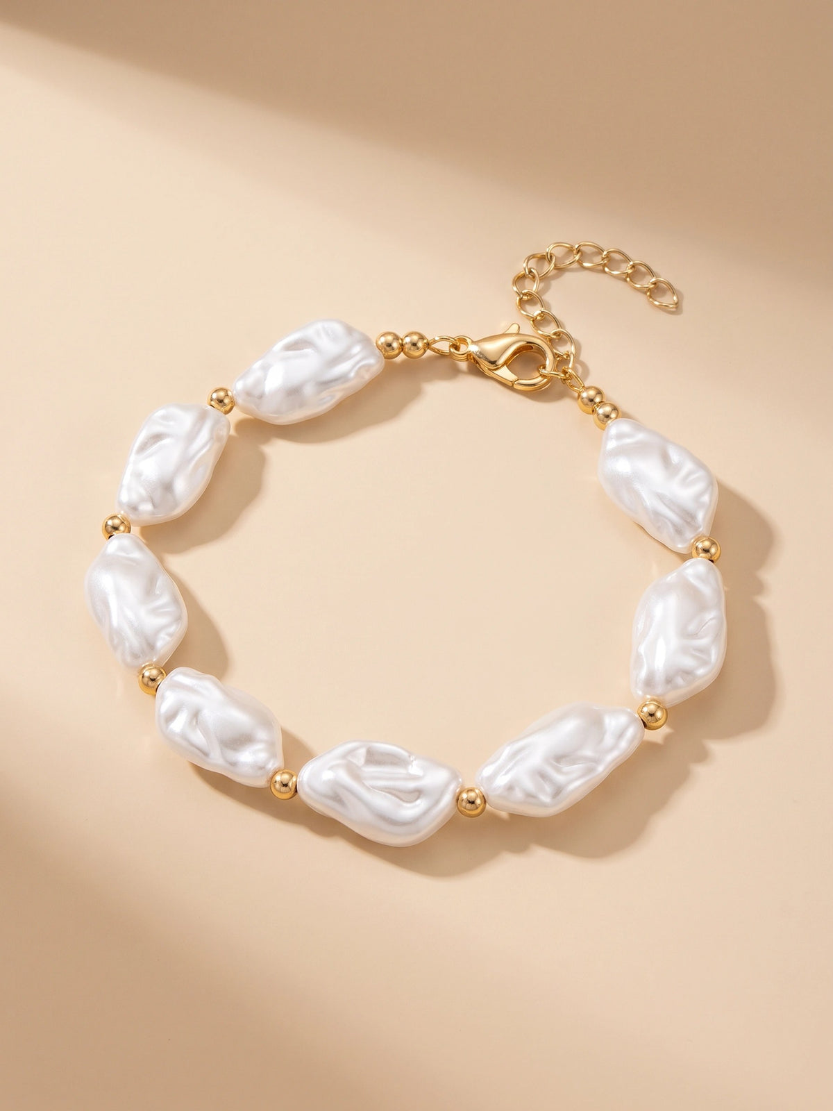 MYKI Flat Pearl Bracelet  (MKBRAD556G-PRA)