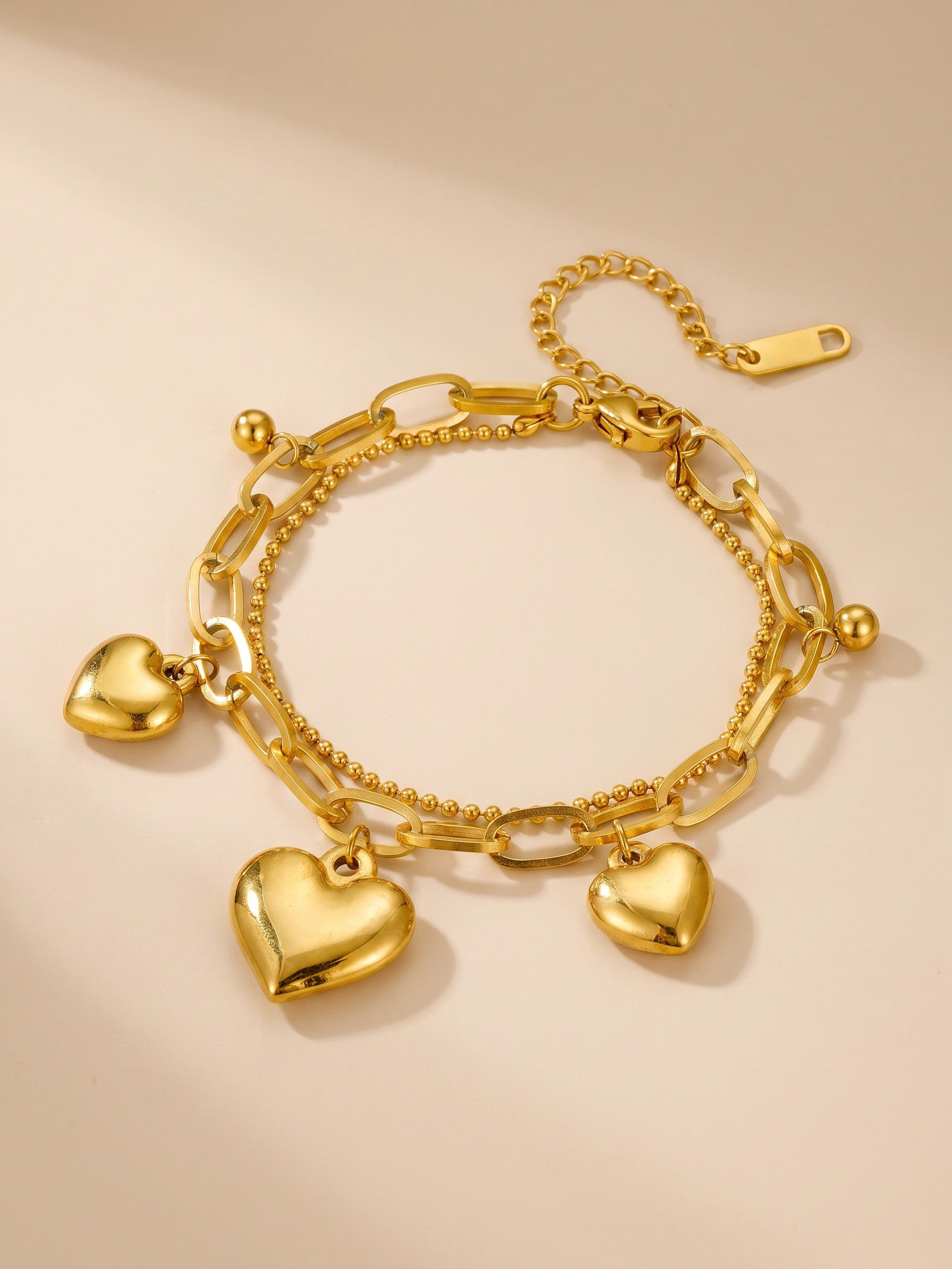 MYKI Heart Shaped Bracelet  (MKBRAD573G-CSS)