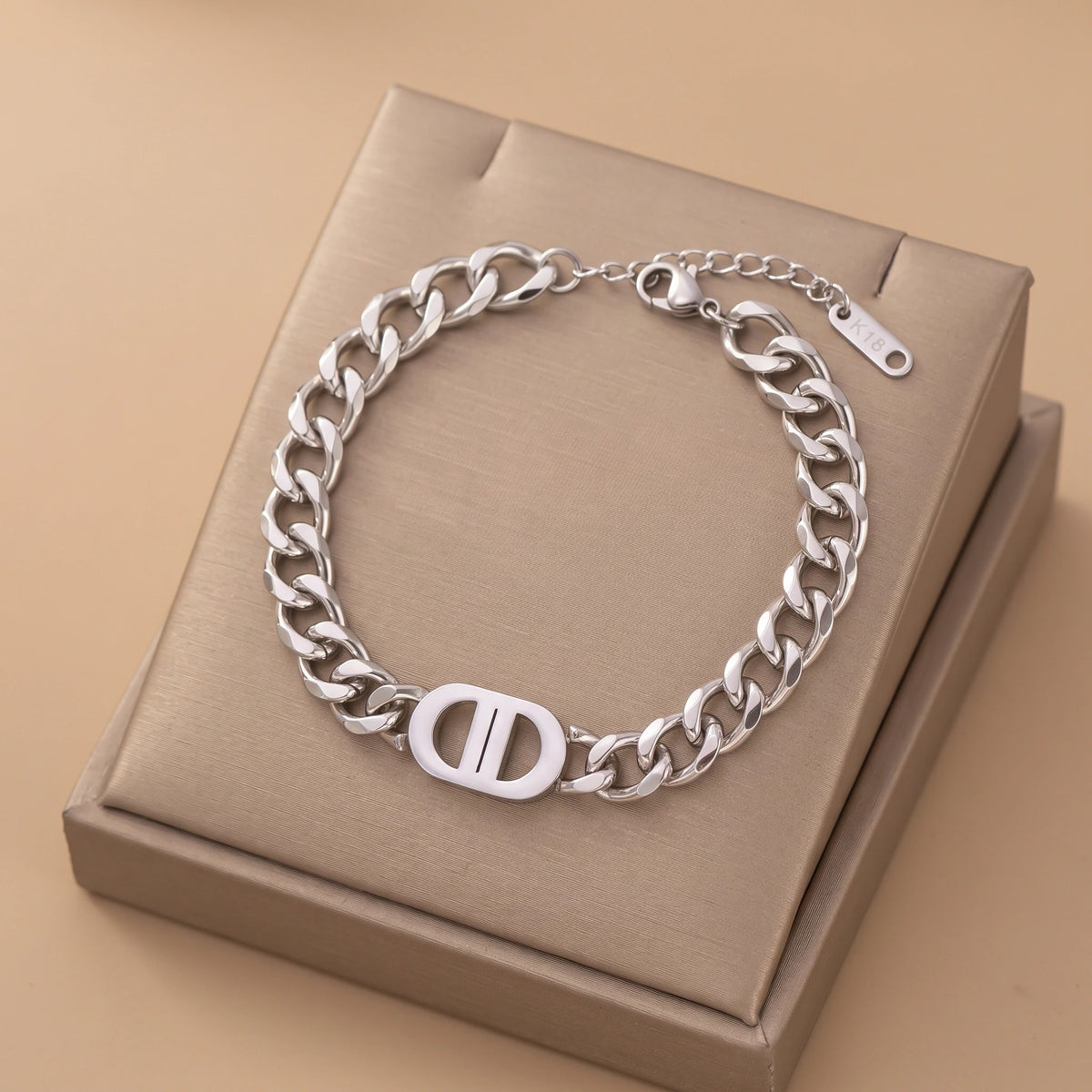 MYKI Silver Plated Chain Link Bracelet | Anti Tarnish Finish(MKBRAD707S-SSYI)