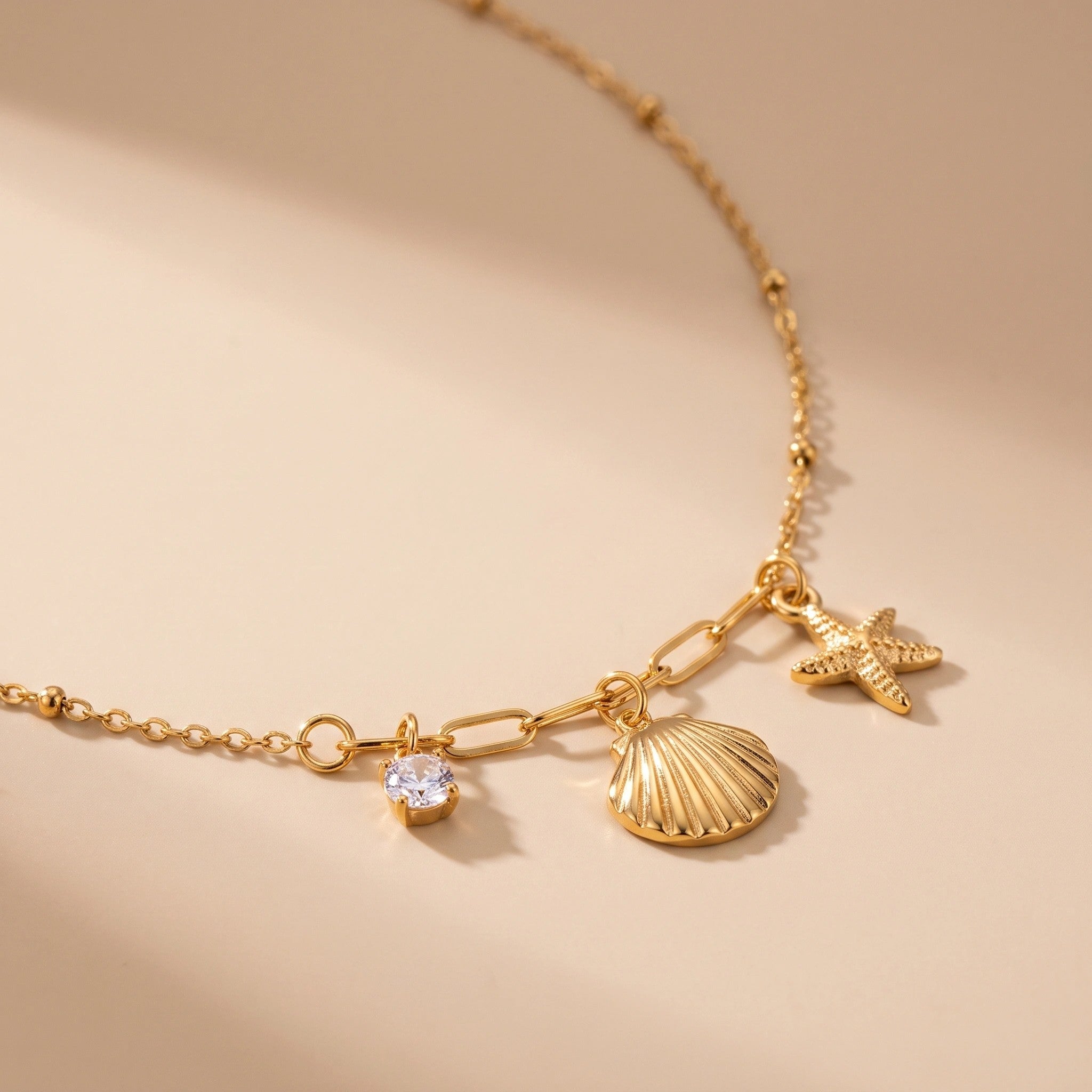 MYKI Beauteous Stainless Steel Necklace (MK709G-SSYI)